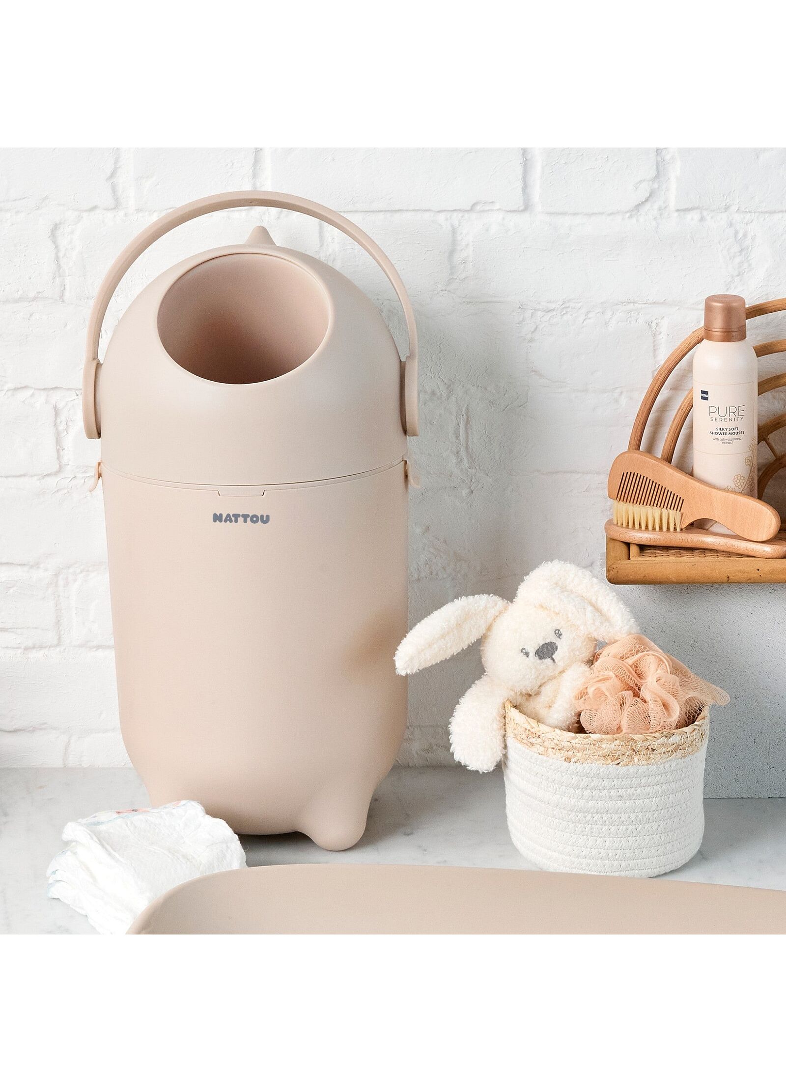 DIAPER DISPOSAL BIN DROPY BEIGE