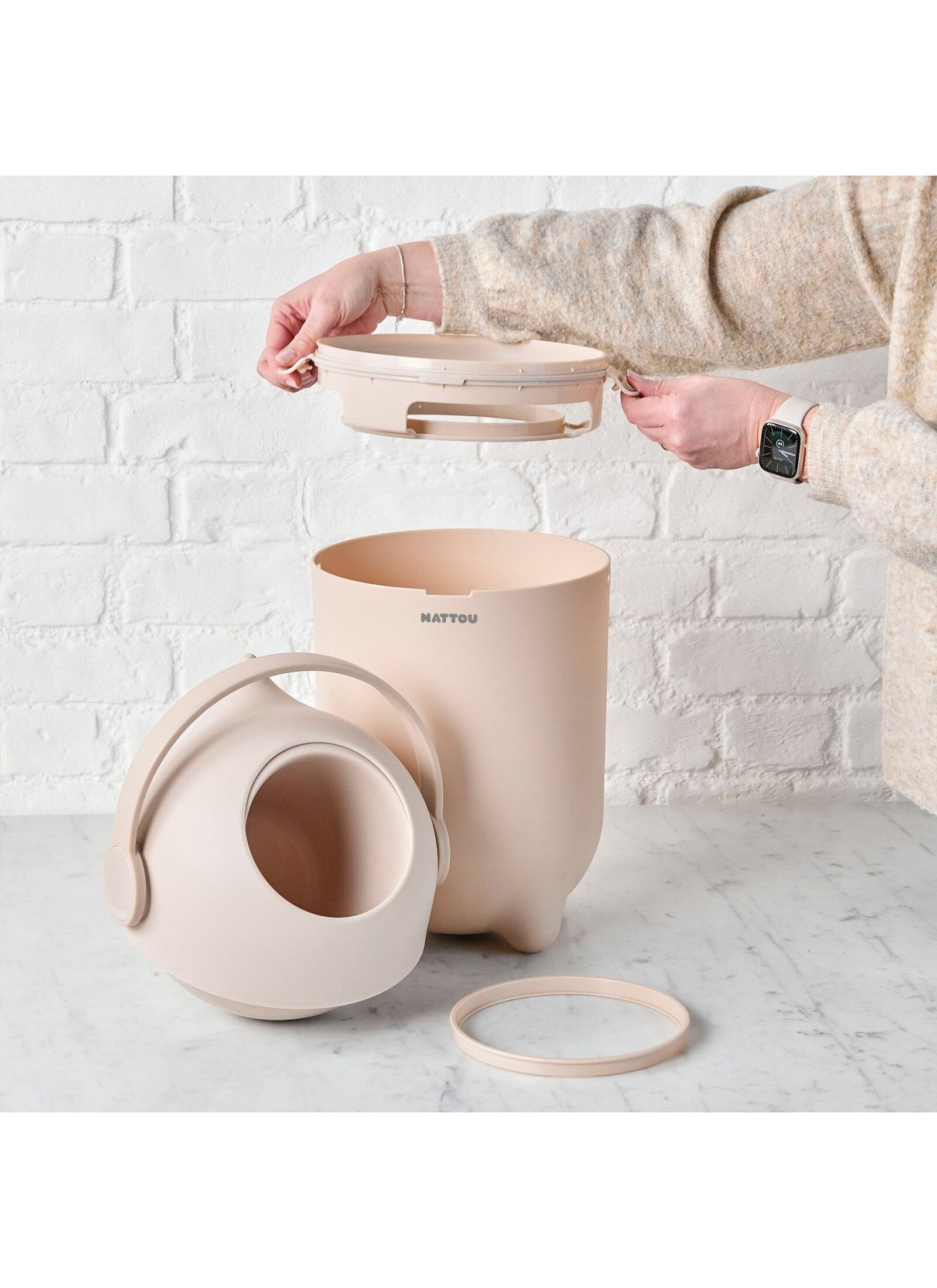 DIAPER DISPOSAL BIN DROPY BEIGE