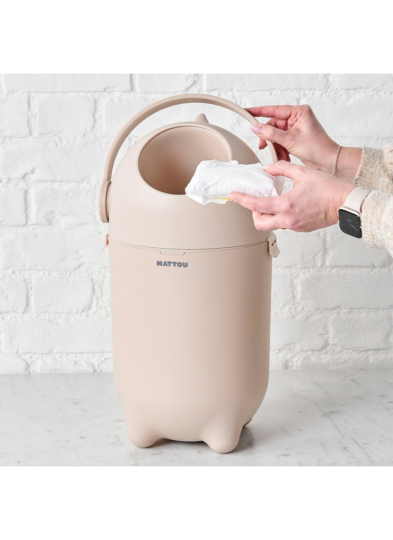 DIAPER DISPOSAL BIN DROPY BEIGE