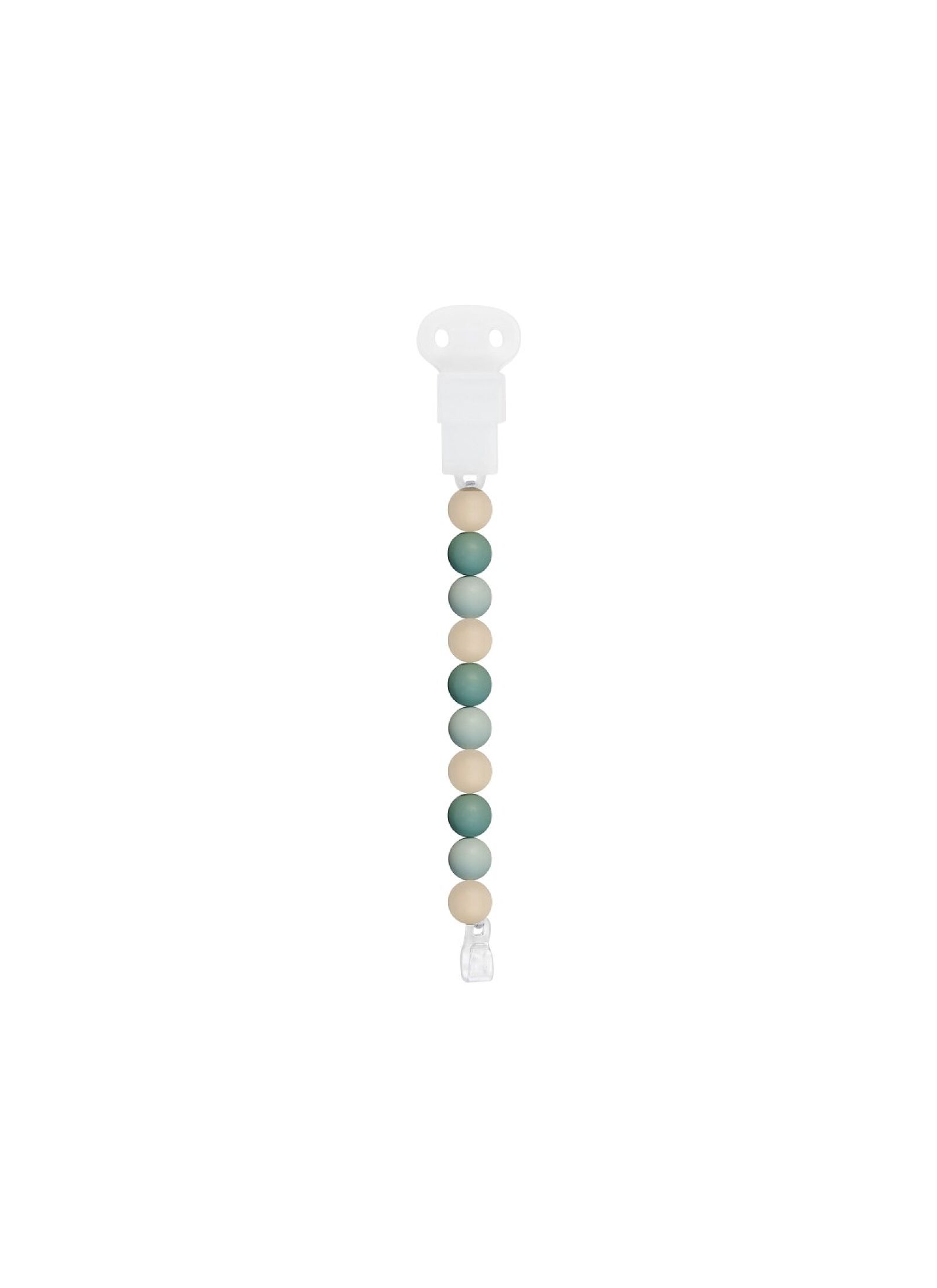 PACIFIER CLIP LIGHT GREEN-BEIGE