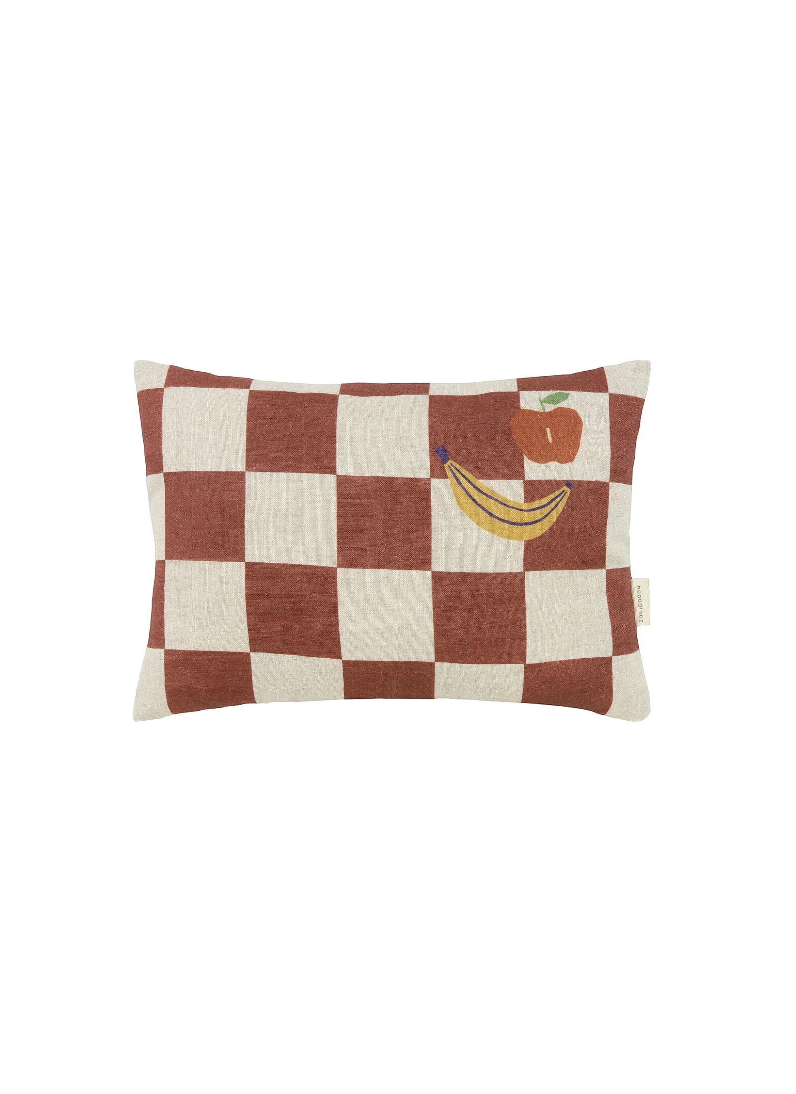 CUSHION (45X30) MAROON CHECKS FRUITS