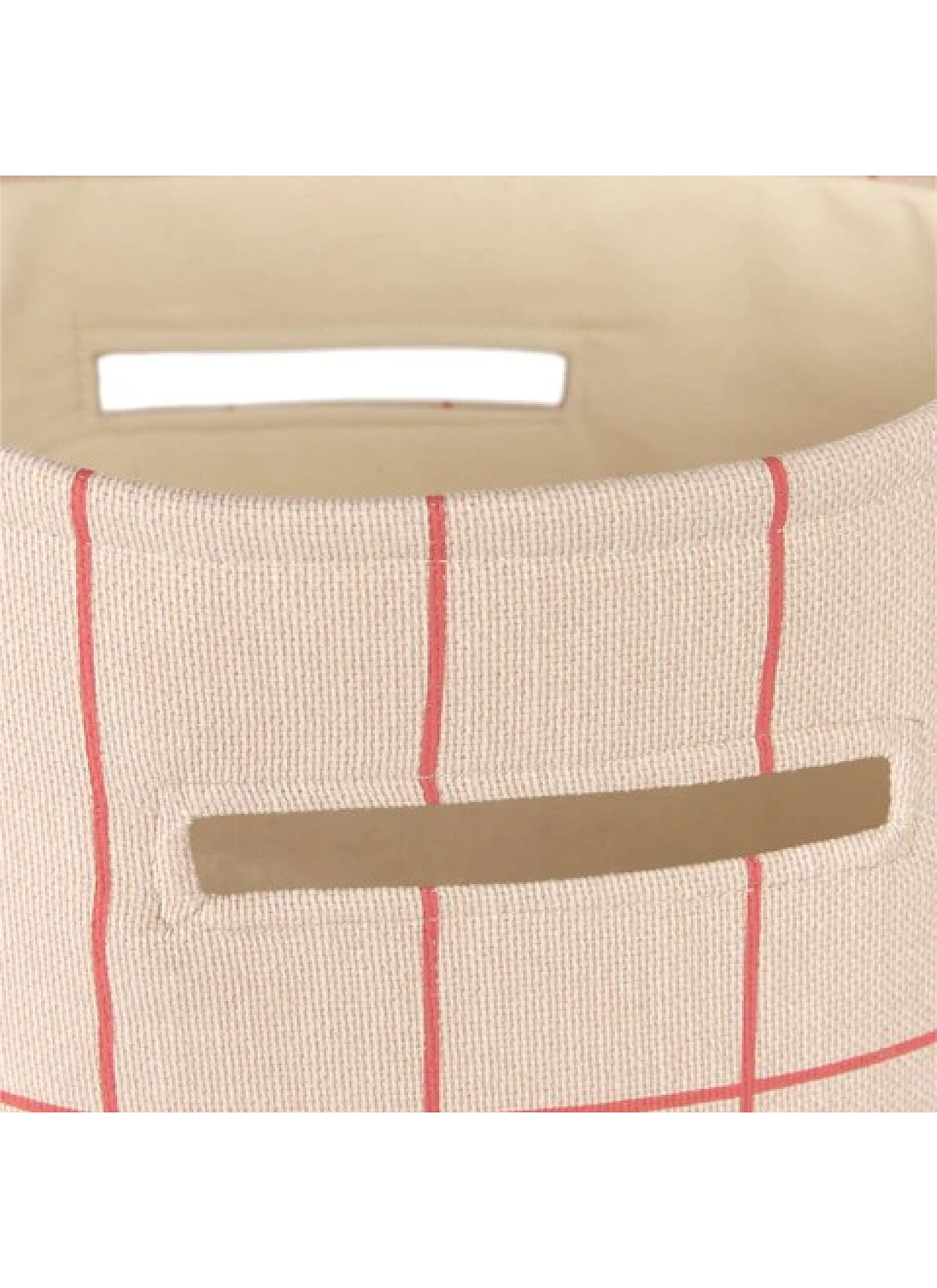 BASKET SAVANNA PINK RED GRID