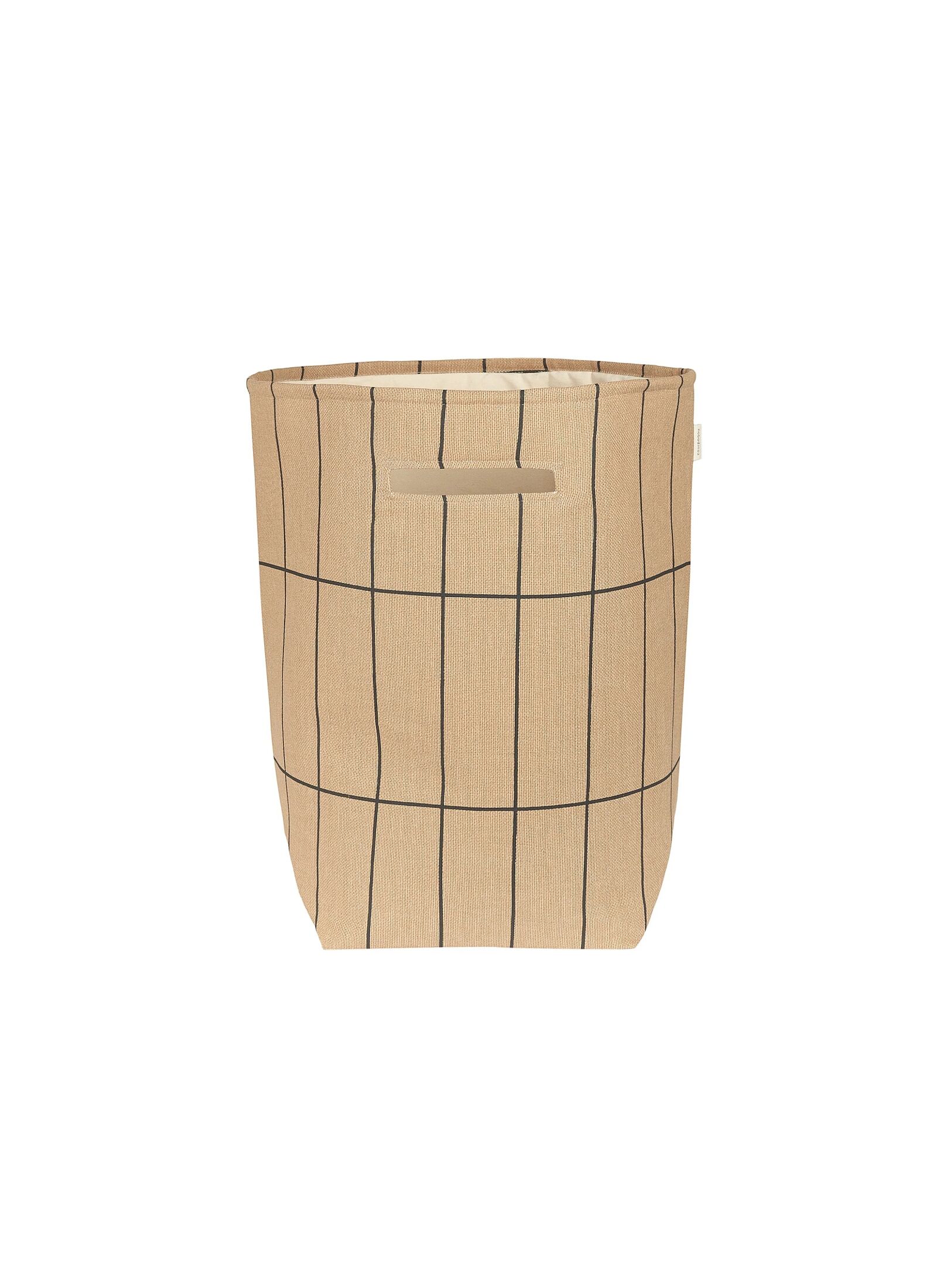 BASKET SAVANNA BROWN BLACK GRID