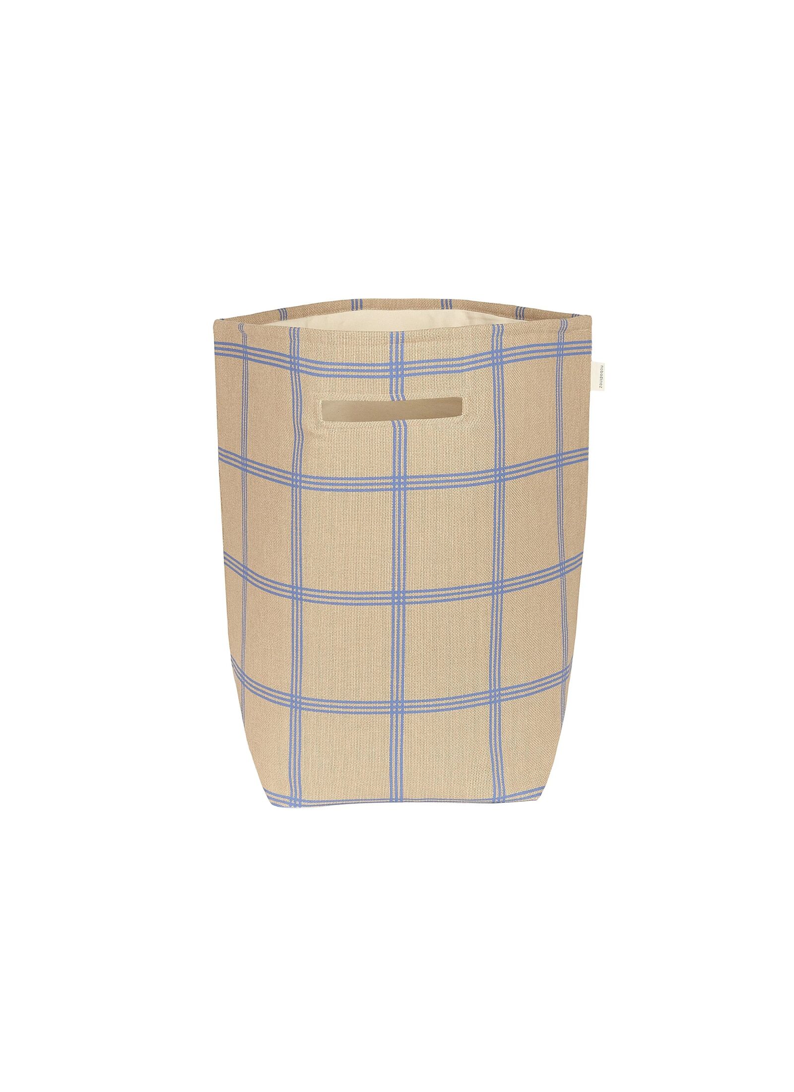 BASKET SAVANNA BROWN BLUE WINDOWPANE