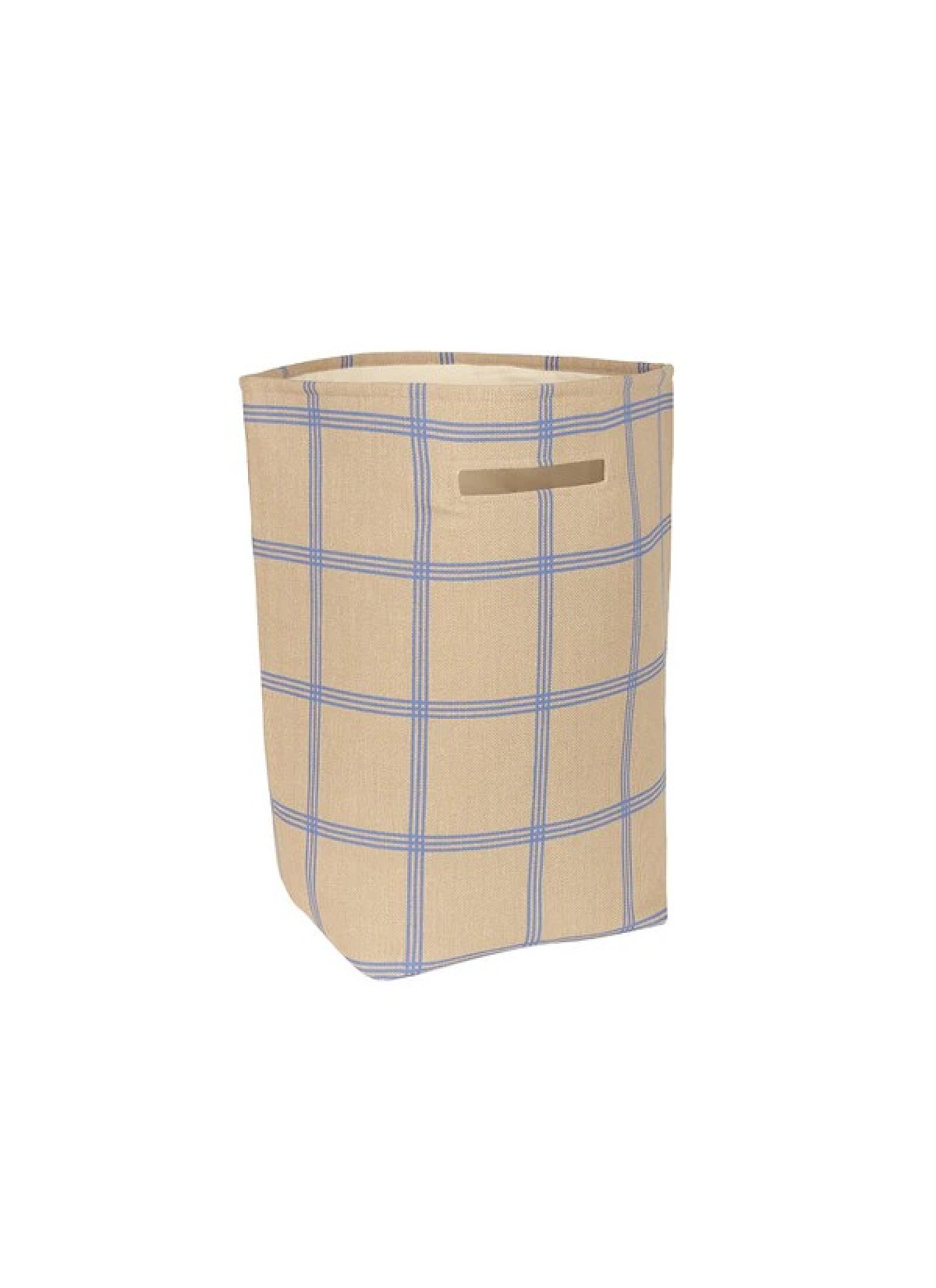 BASKET SAVANNA BROWN BLUE WINDOWPANE