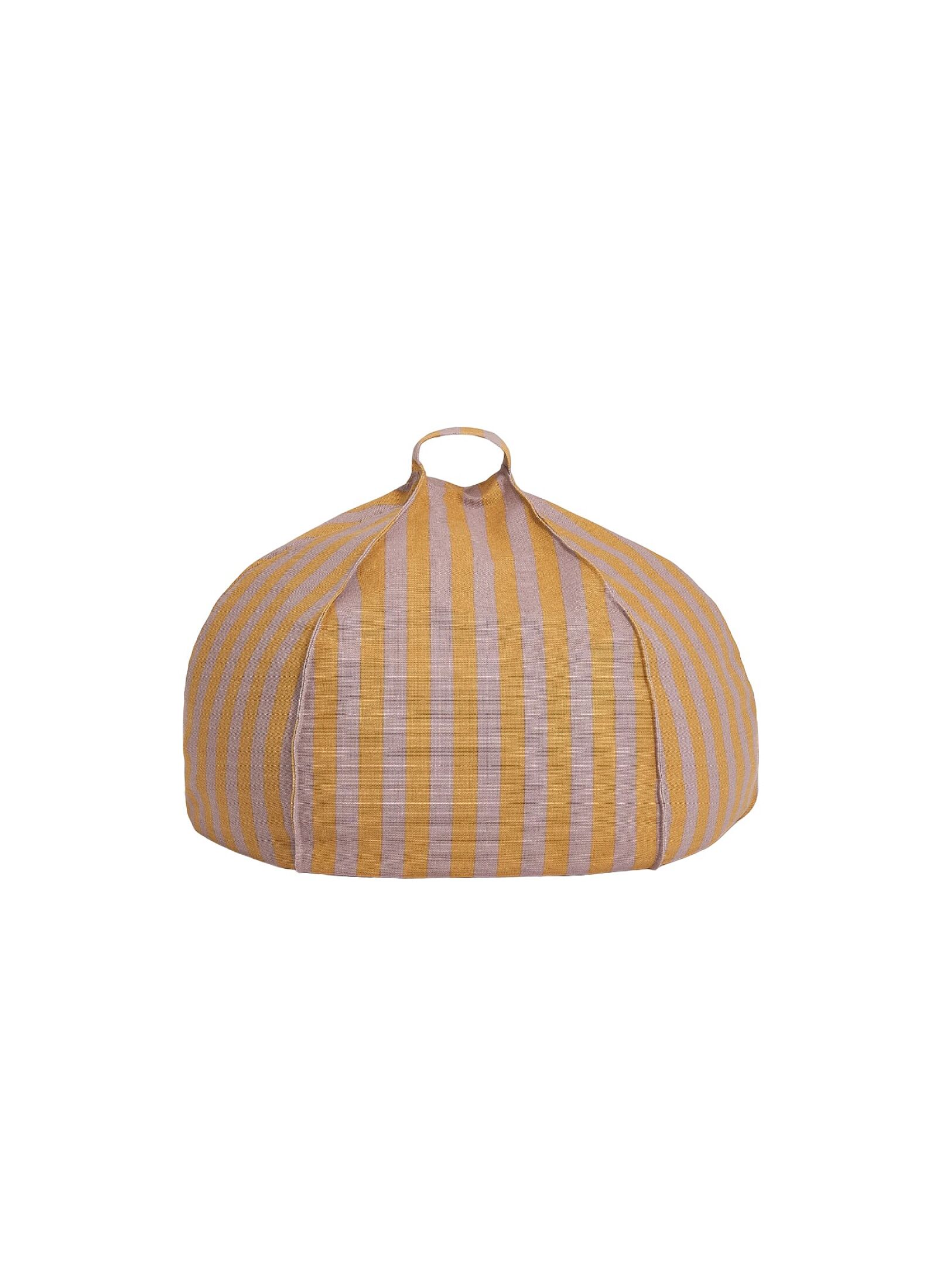 FLOOR CUSHION LILAC YELLOW STRIPES