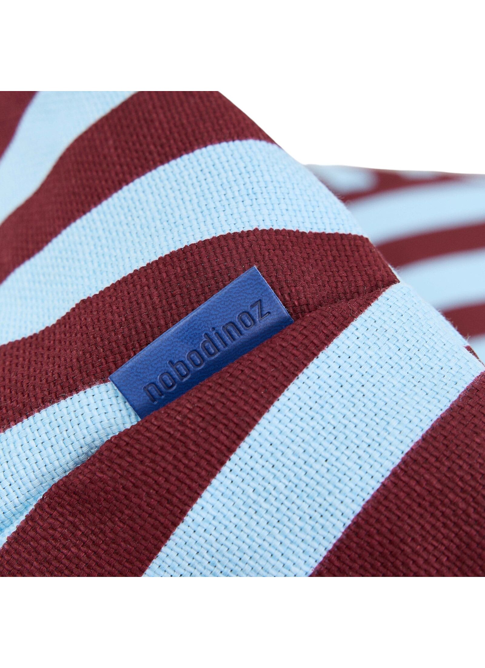FLOOR CUSHION BURGUNDY BLUE STRIPESBLUE