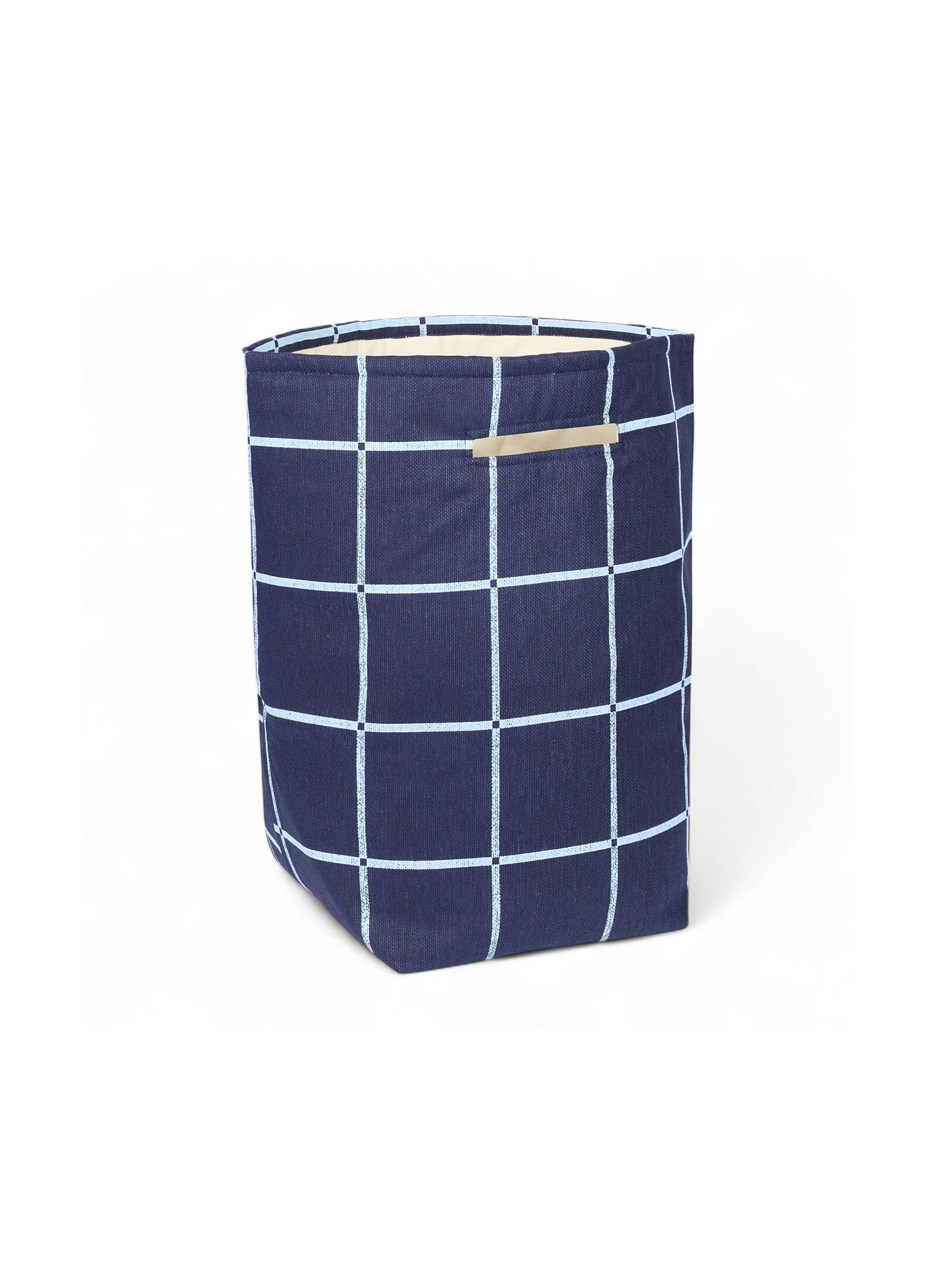 BASKET WINDOPANE VINTAGE EFFECT NAVY BLUE