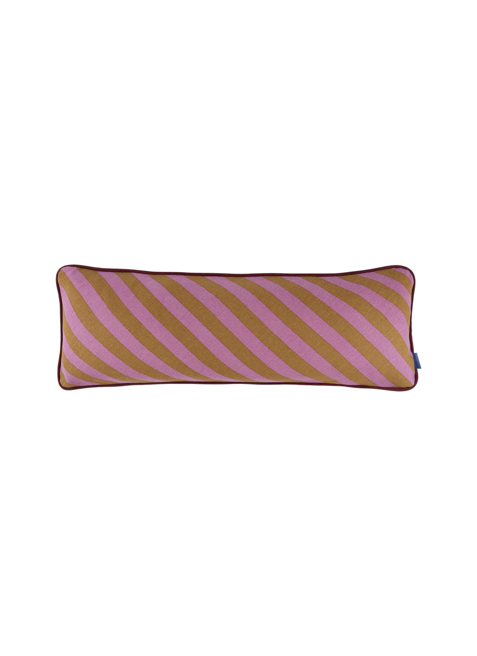 CUSHION (70X25) PINK CURRY STRIPES