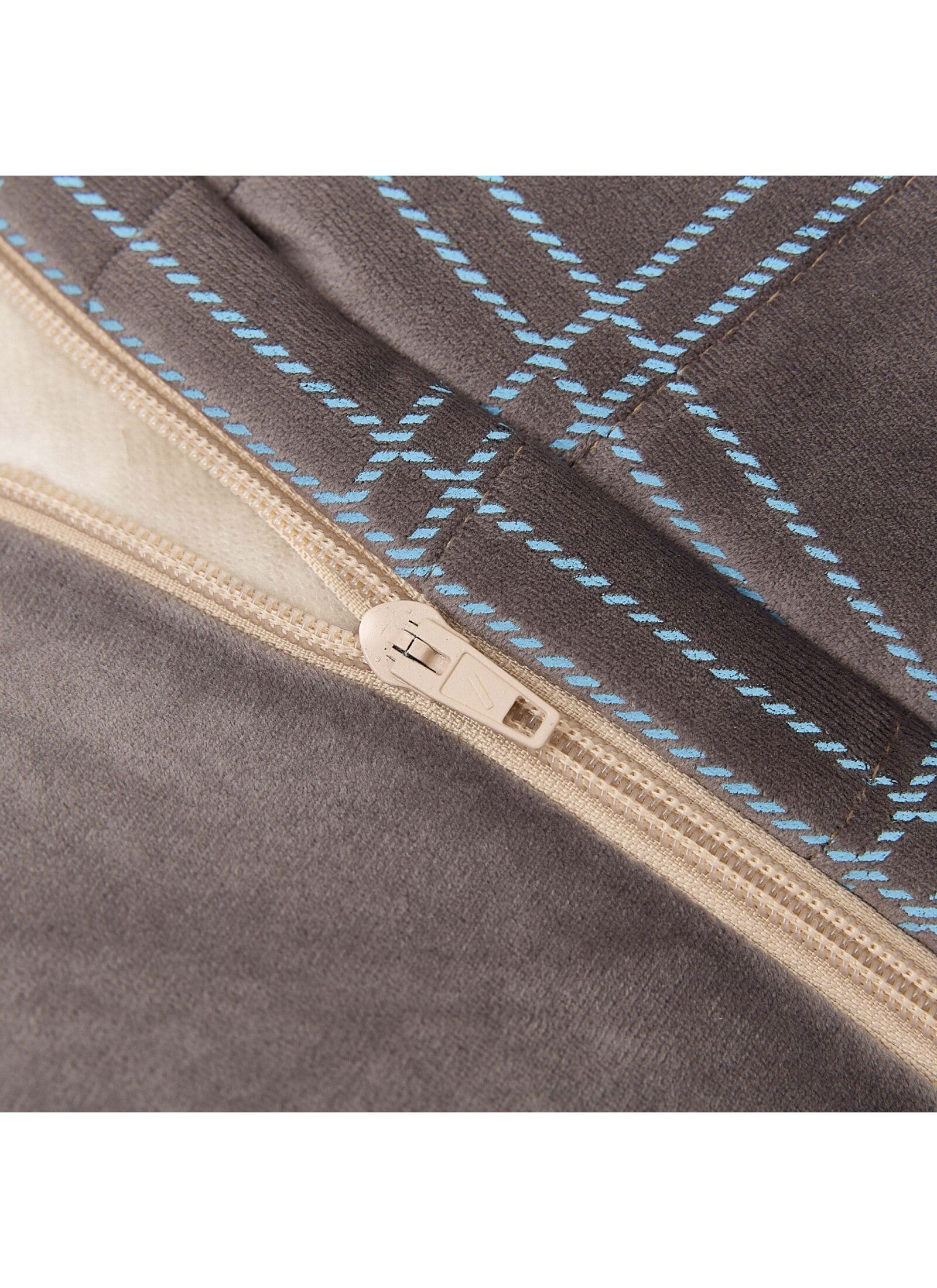 BEANBAG ARMCHAIR WINDOWPANE CHELSEA GREY BLUE