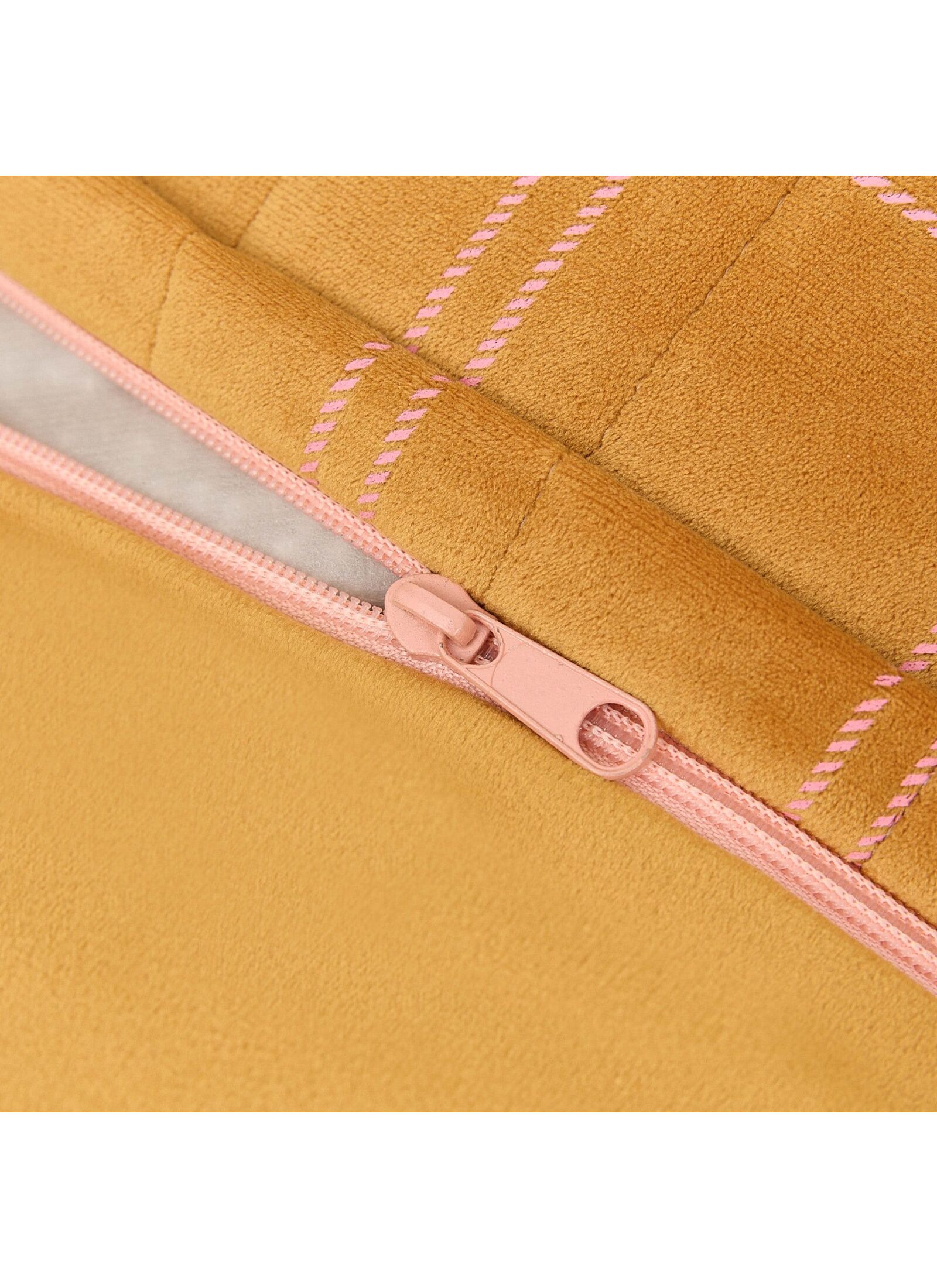 BEANBAG ARMCHAIR WINDOWPANE CHELSEA OCHRE PINK