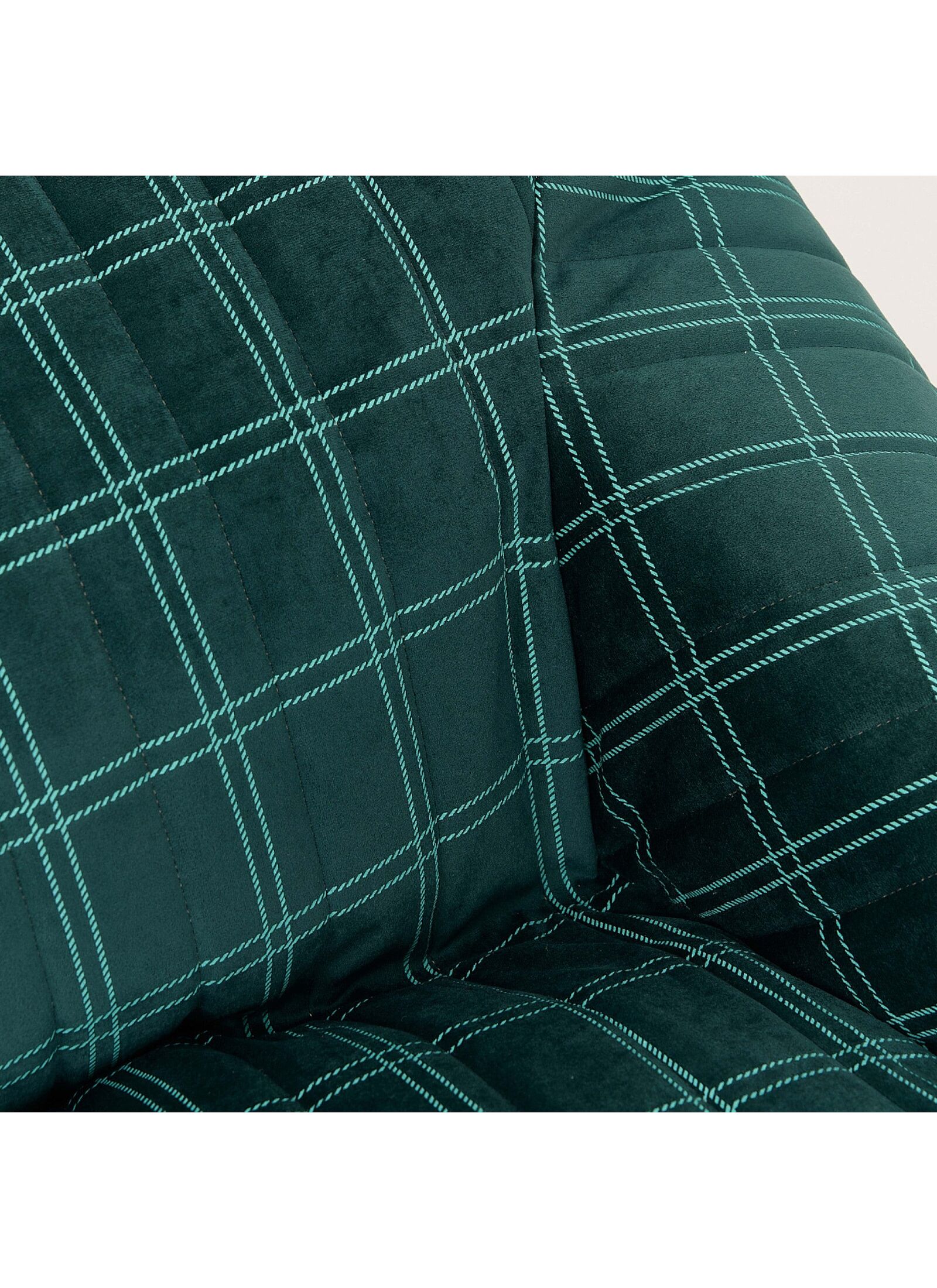 BEANBAG ARMCHAIR WINDOWPANE CHELSEA GREEN MINT