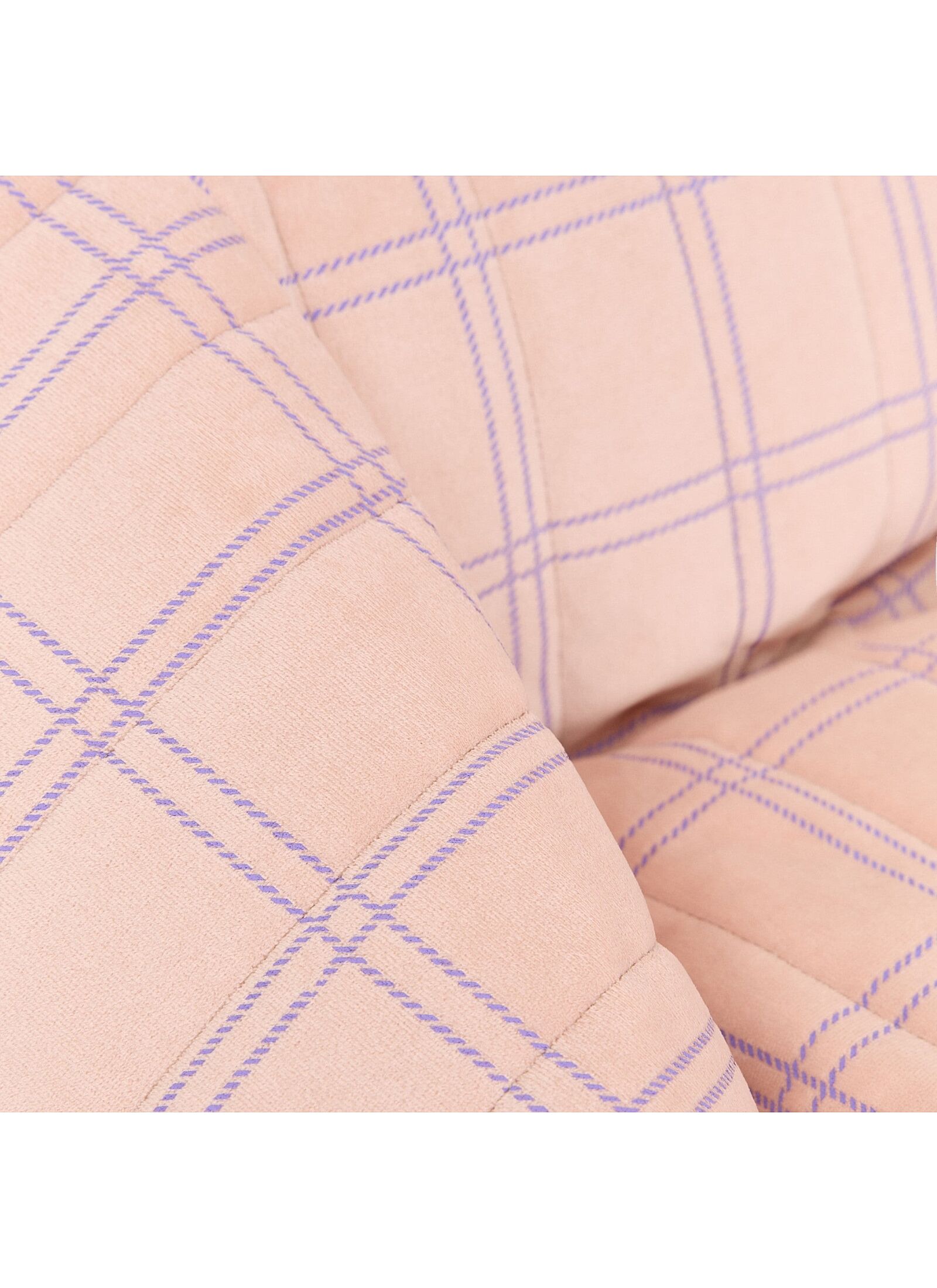 BEANBAG ARMCHAIR WINDOWPANE CHELSEA PINK PURPLE