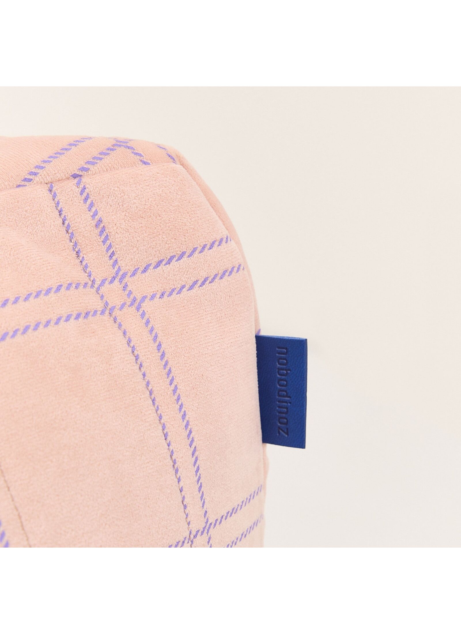 BEANBAG ARMCHAIR WINDOWPANE CHELSEA PINK PURPLE