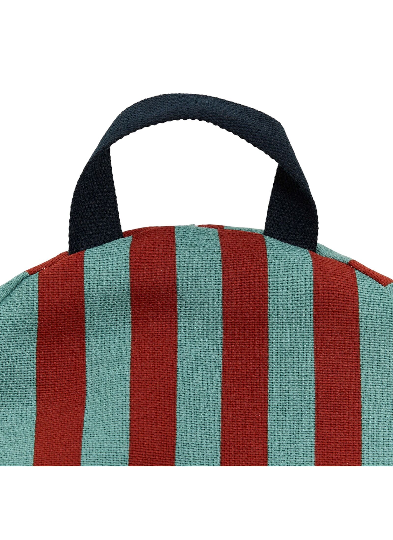 FLOOR CUSHION RED TEAL GREEN STRIPES