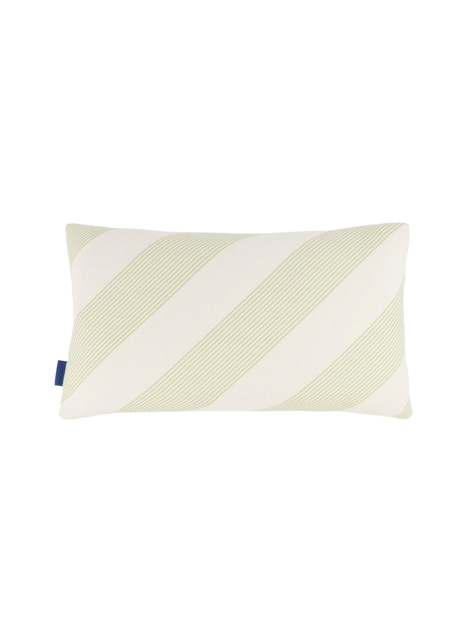 CUSHION (50X30) GREEN DIAGONAL STRIPES