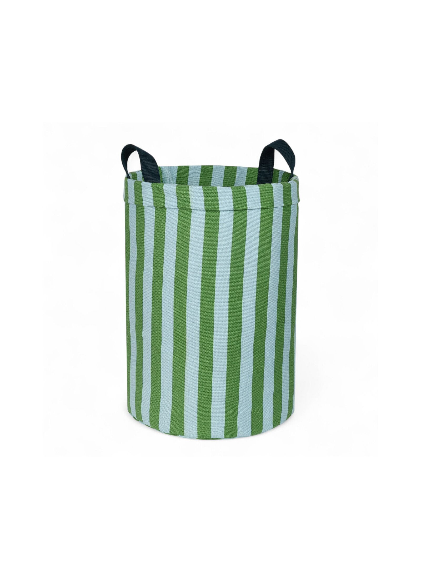 BASKET GREEN BLUE STRIPES