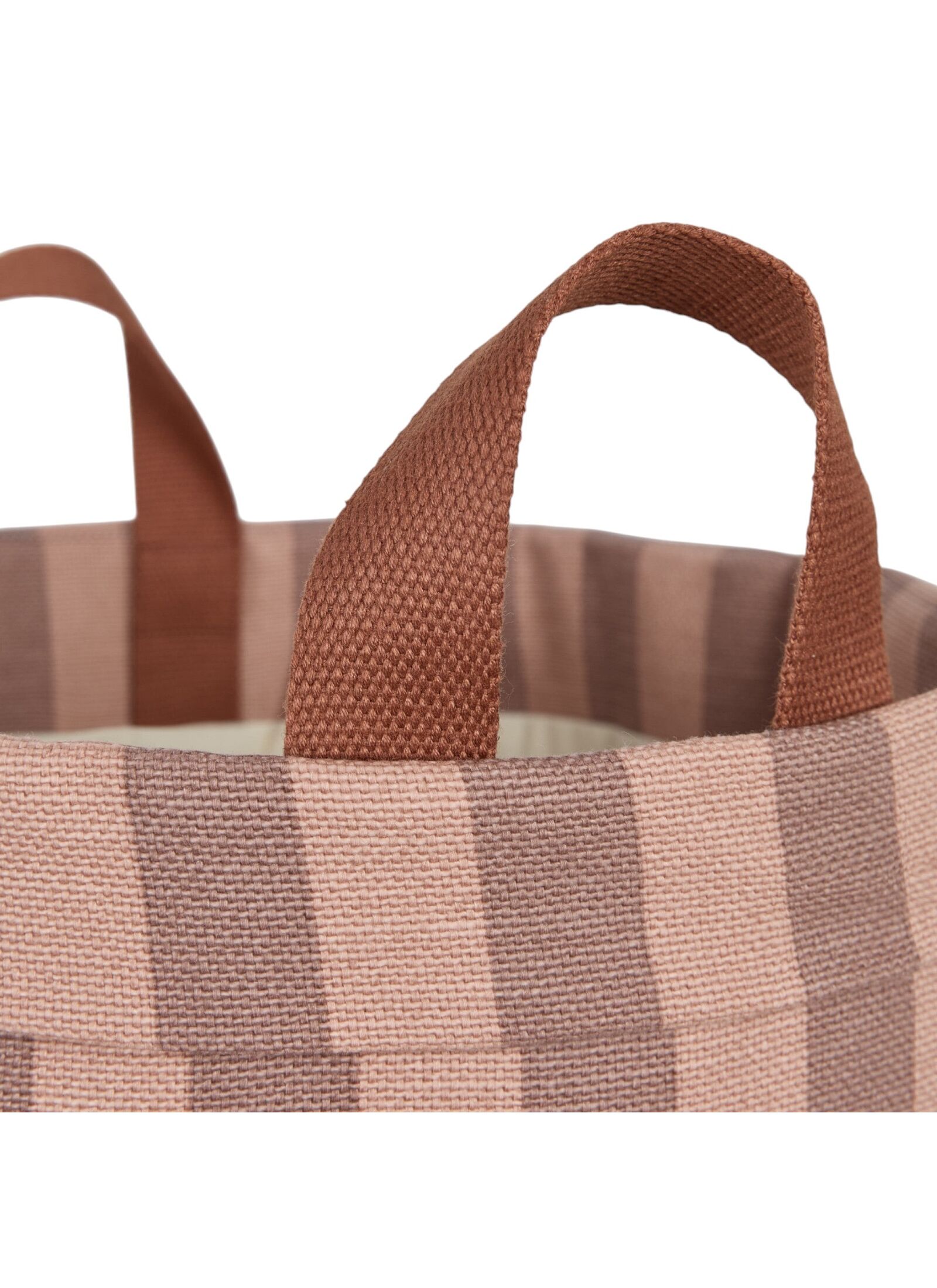 BASKET PINK MAUVE STRIPES