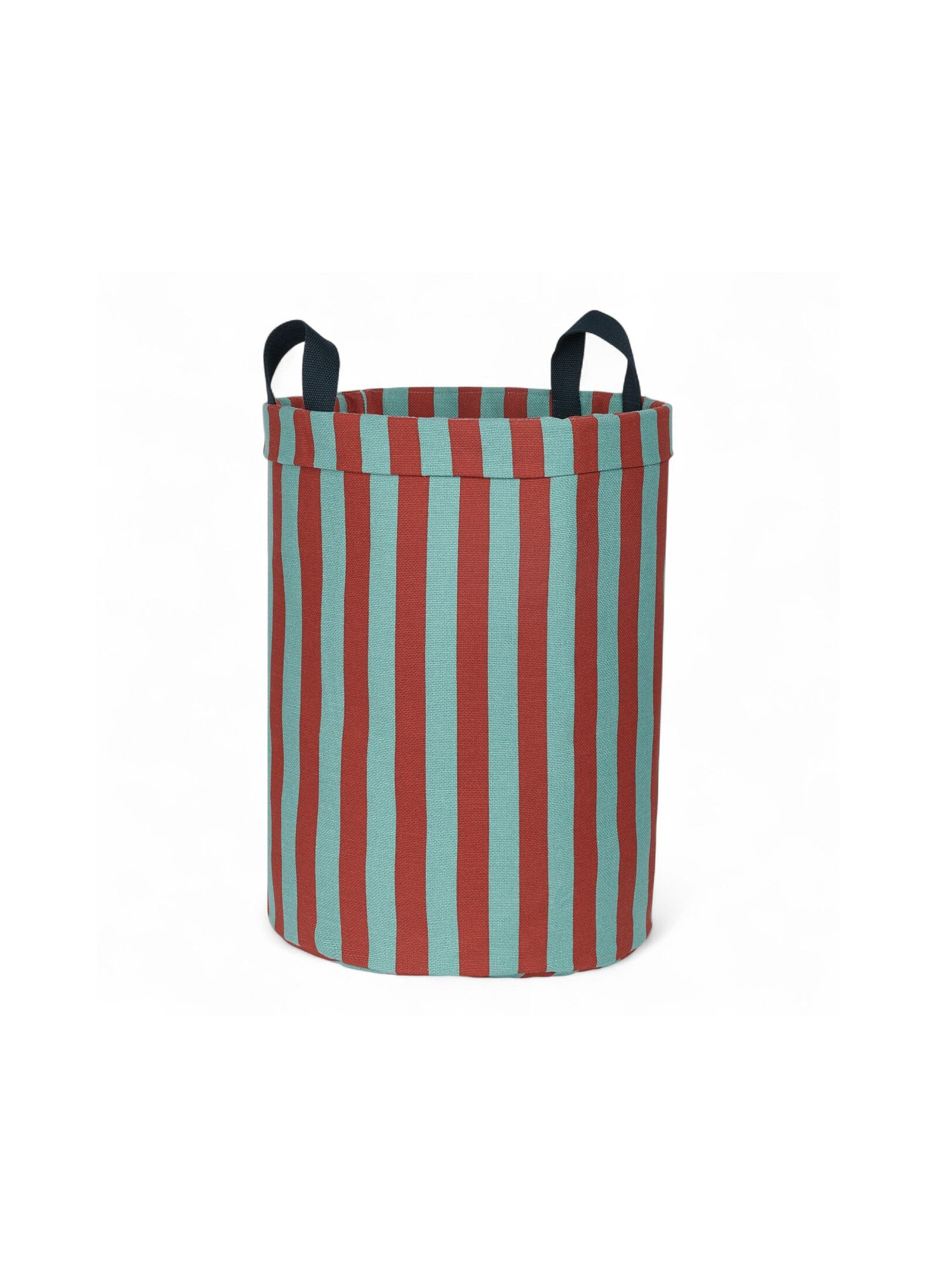 BASKET RED TEAL GREEN STRIPES