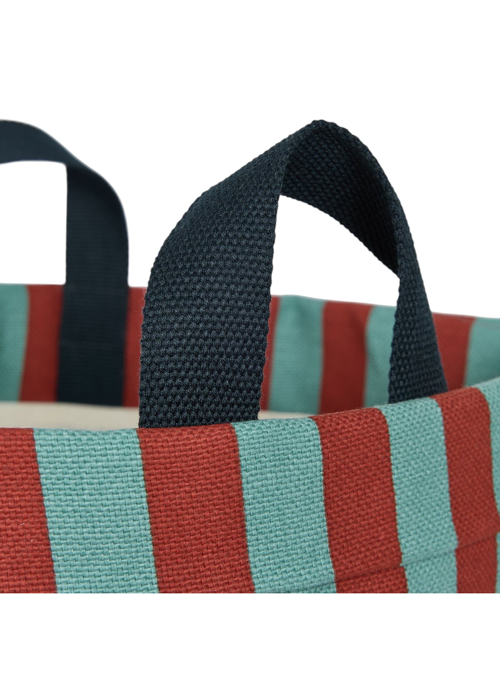 BASKET RED TEAL GREEN STRIPES