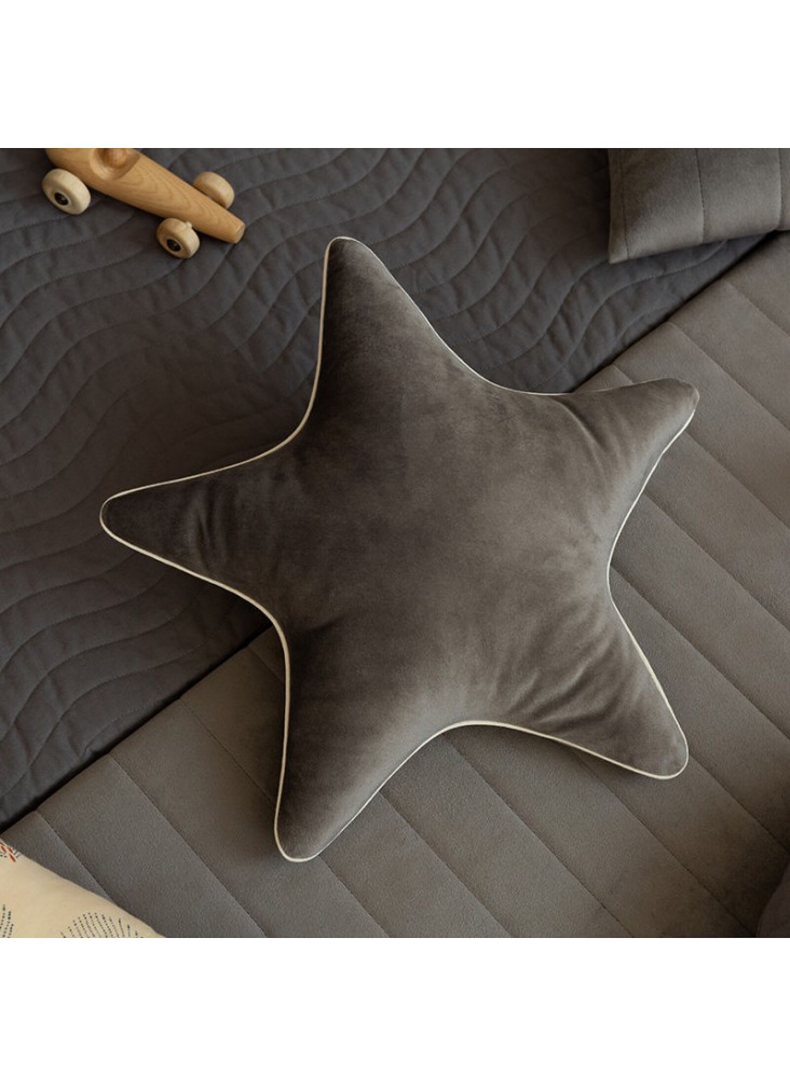 CUSHION ARISTOTE VELVET STAR SLATE GREY