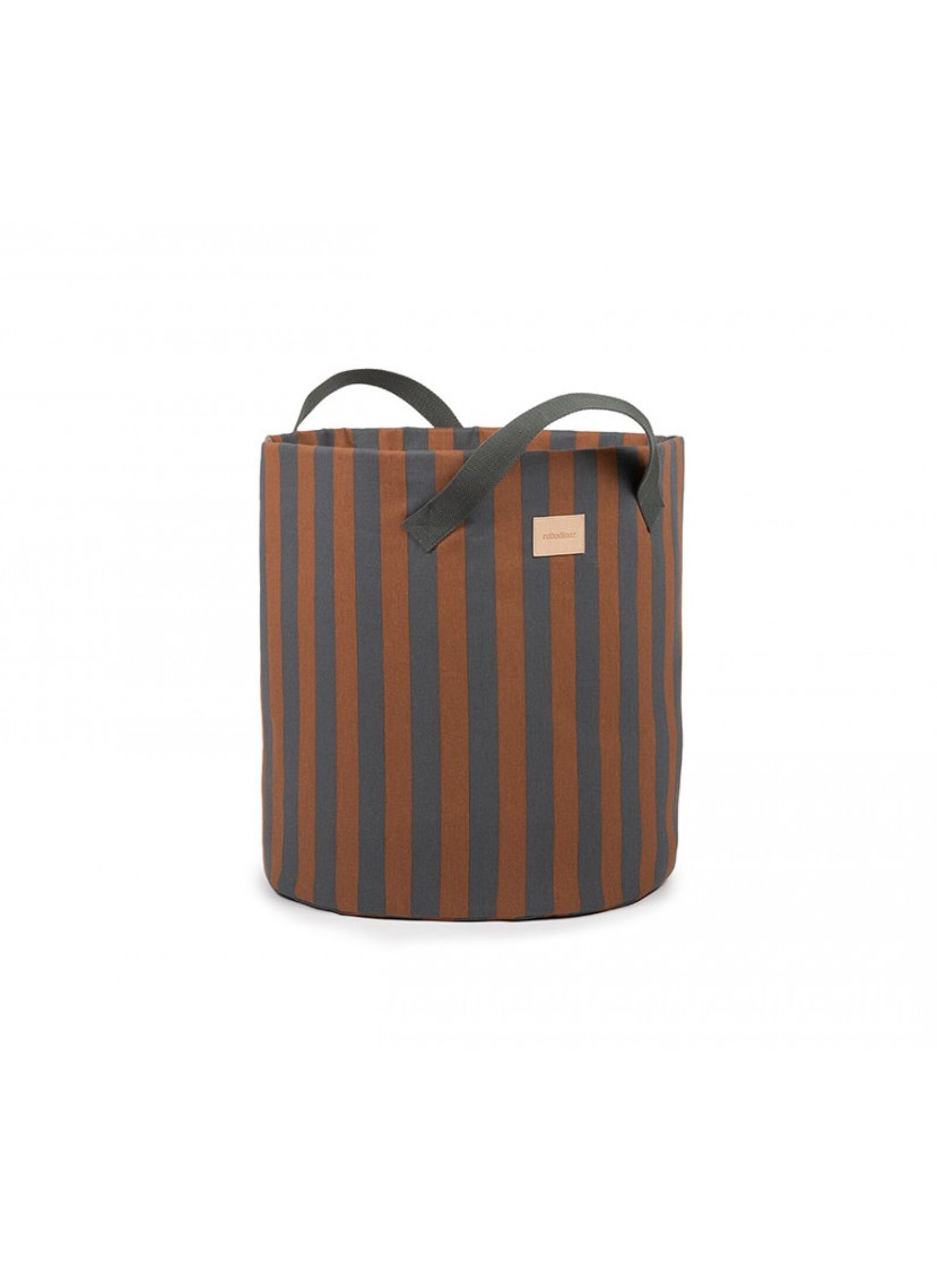 BASKET MAJESTIC BLUE BROWN STRIPES