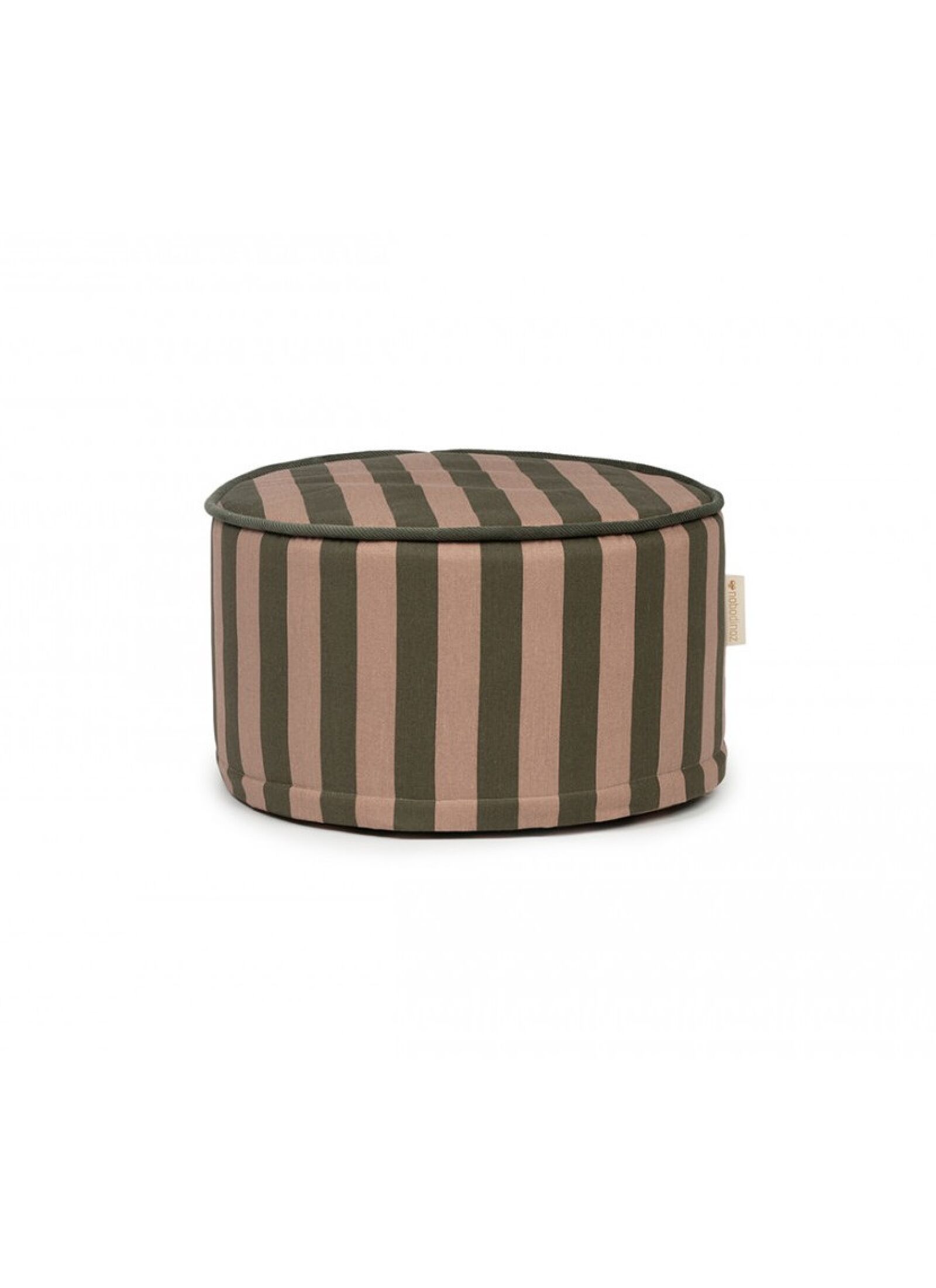 STOOL MAJESTIC GREEN TAUPE STRIPES