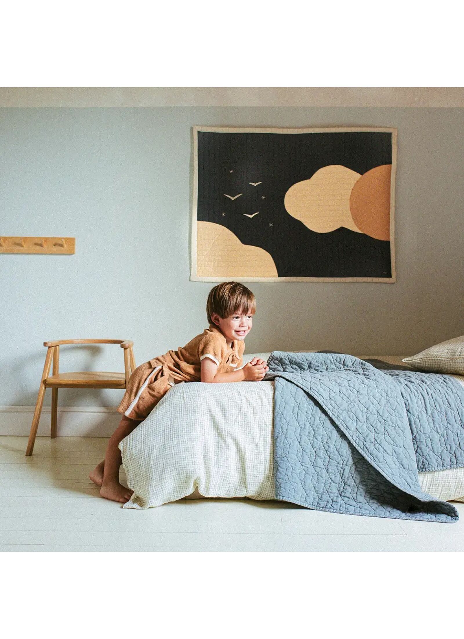 CRIB BLANKET (100X130) WABI SABI AZURE 