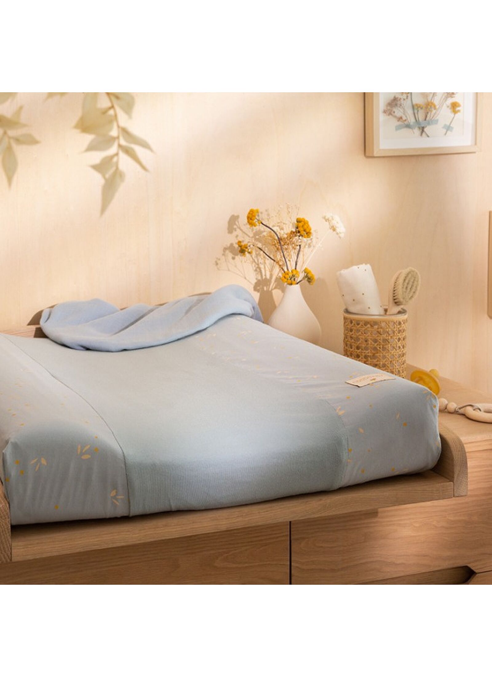 CHANGING COVER CALMA WILLOW SOFT BLUE