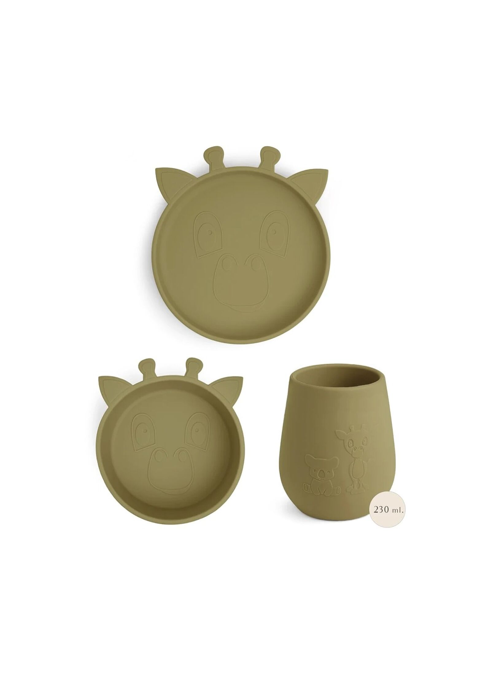 SILICONE DINNER SET BO OLIVE GREEN