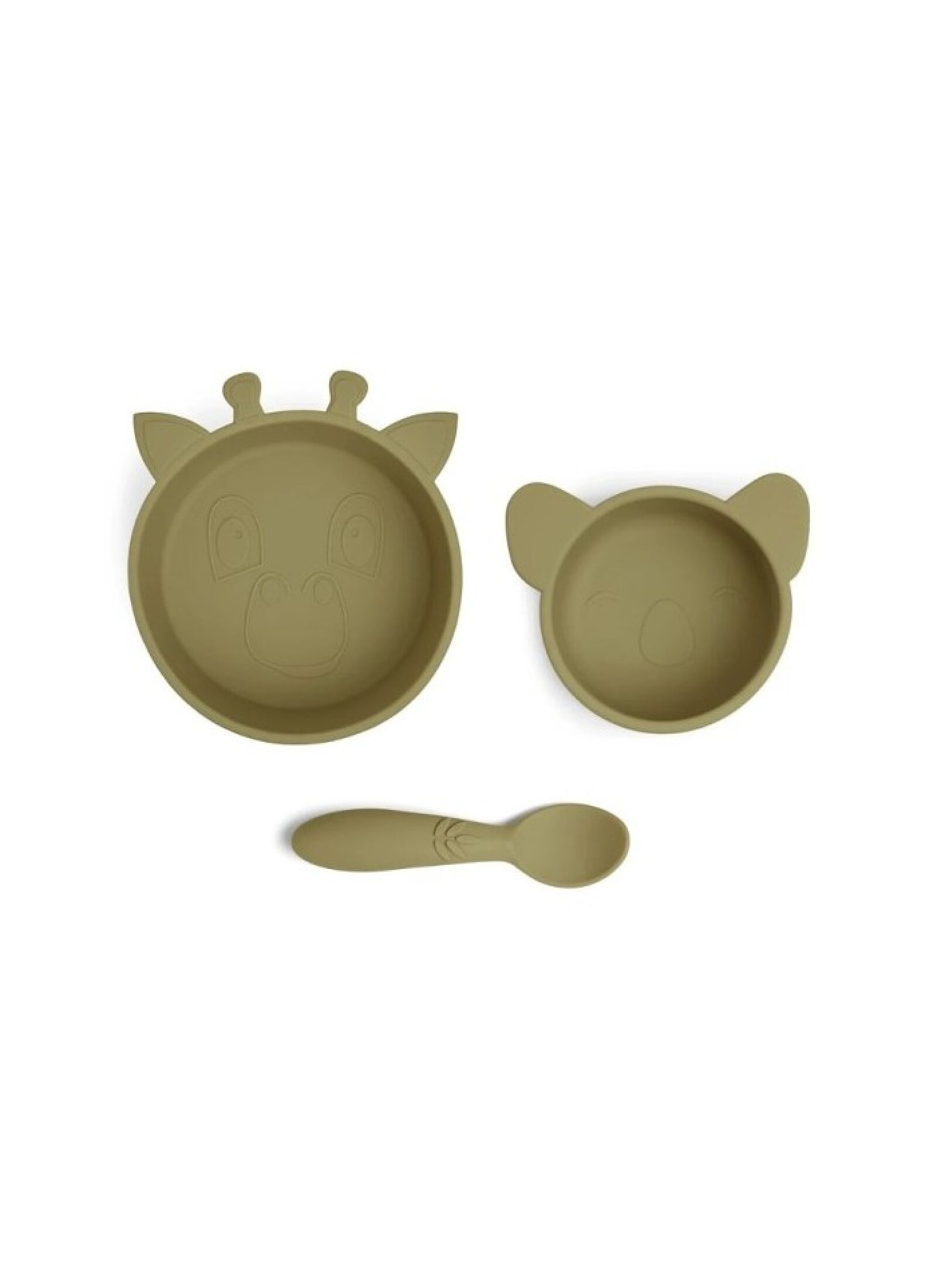 SILICONE DINNER SET EDDY OLIVE GREEN