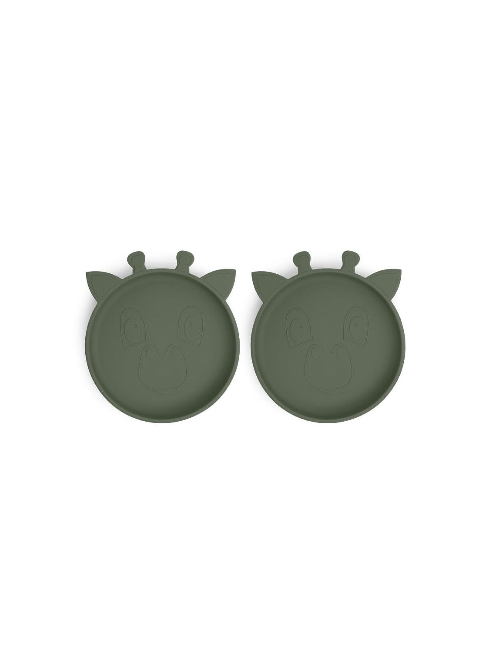 SILICONE PLATES AKILA GIRAFFE DUSTY GREEN