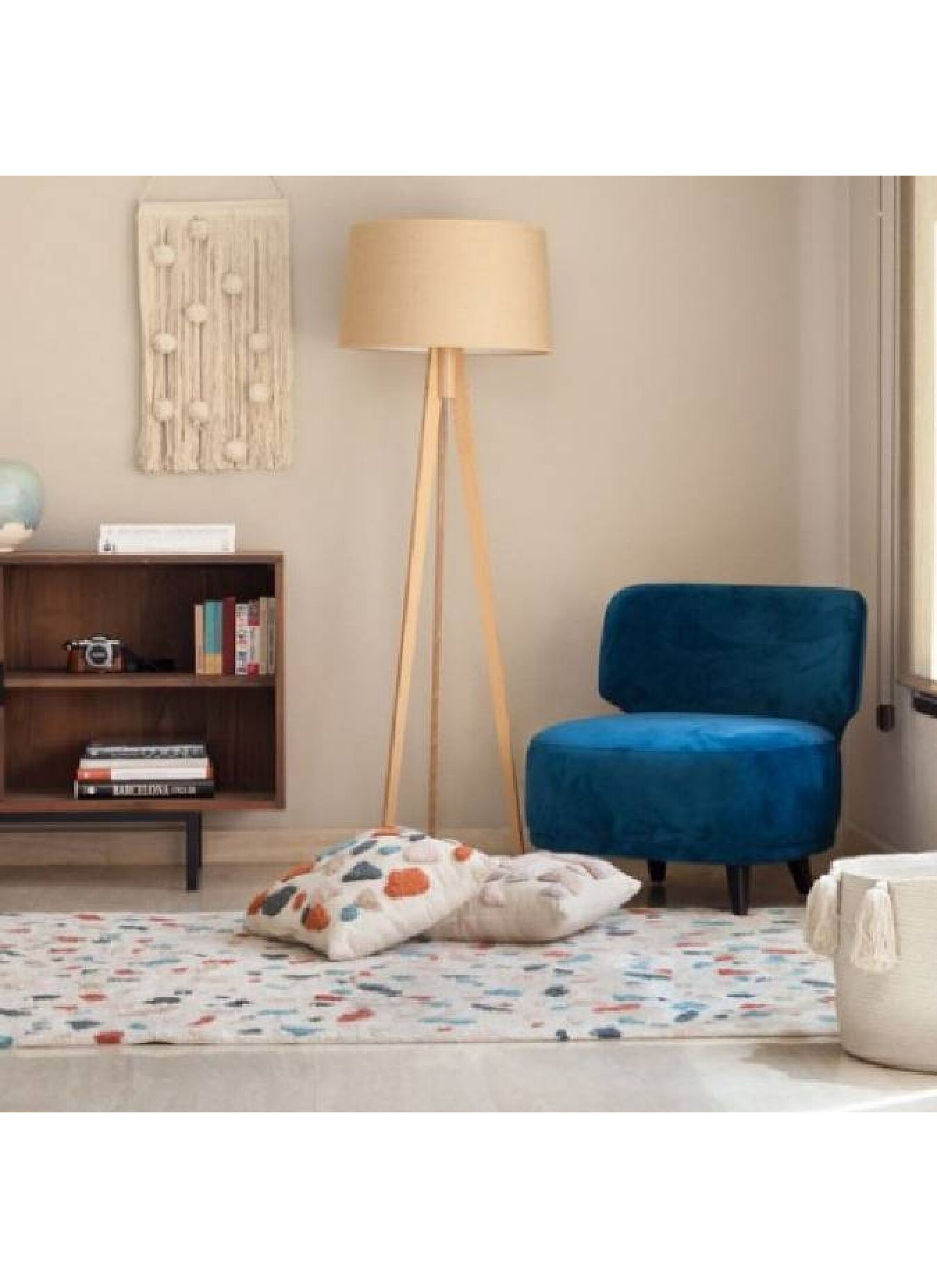 BASKET TASSELS NATURAL (30X45)