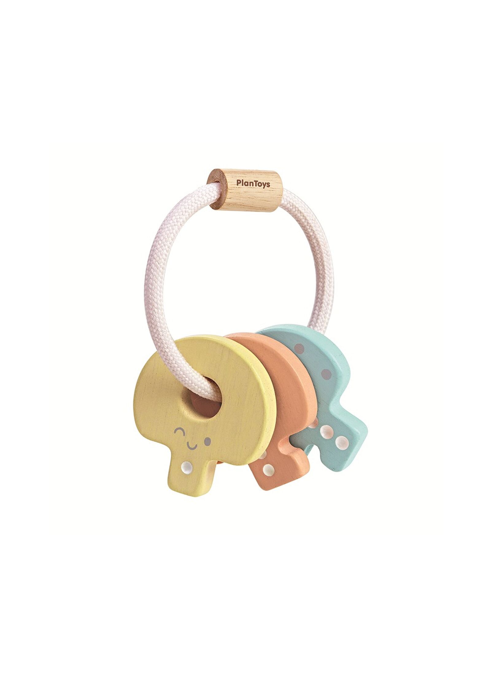 WOODEN RATTLE KEYS PASTEL