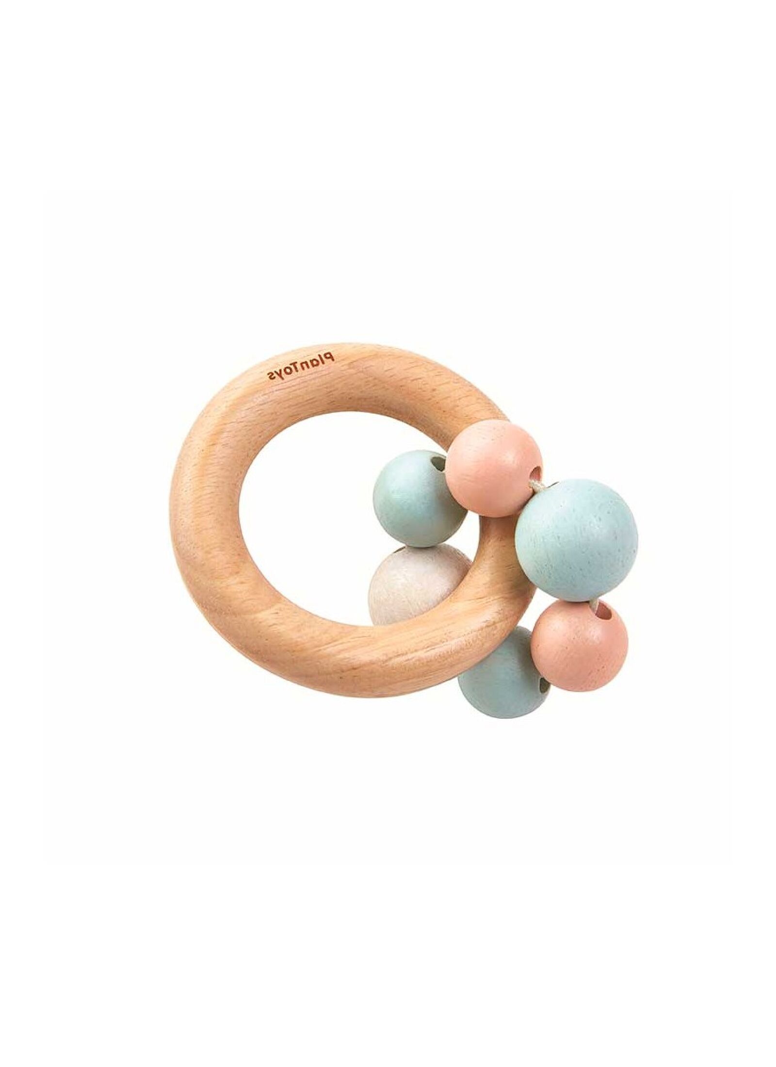 WOODEN RATTLE BEADS PASTEL