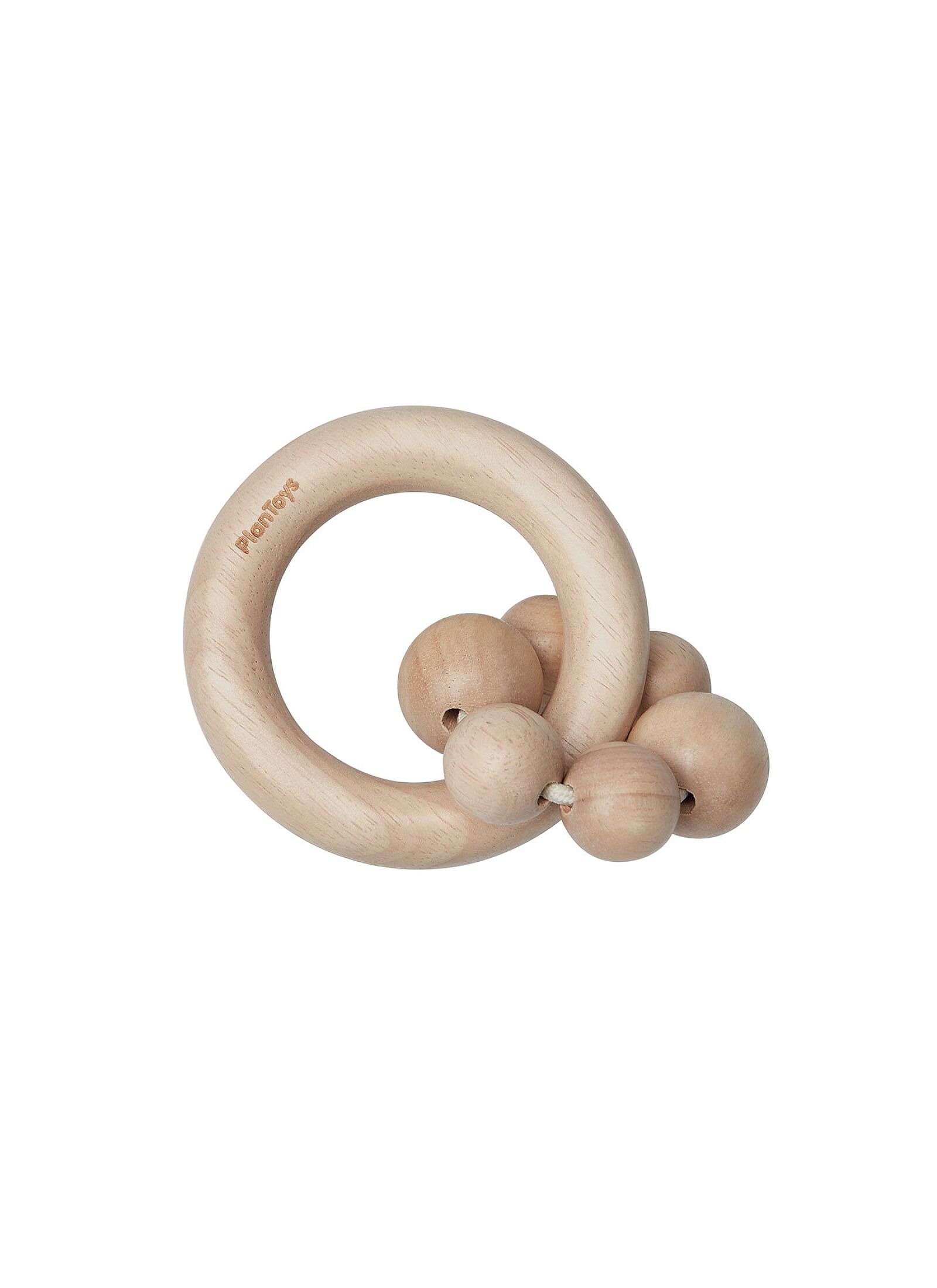 WOODEN RATTLE BEADS NATURAL
