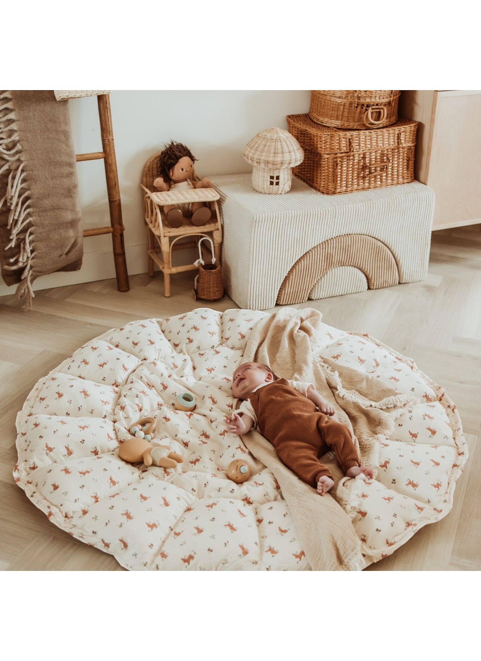 PLAY MAT-BABY NEST BLOOM RABBIT
