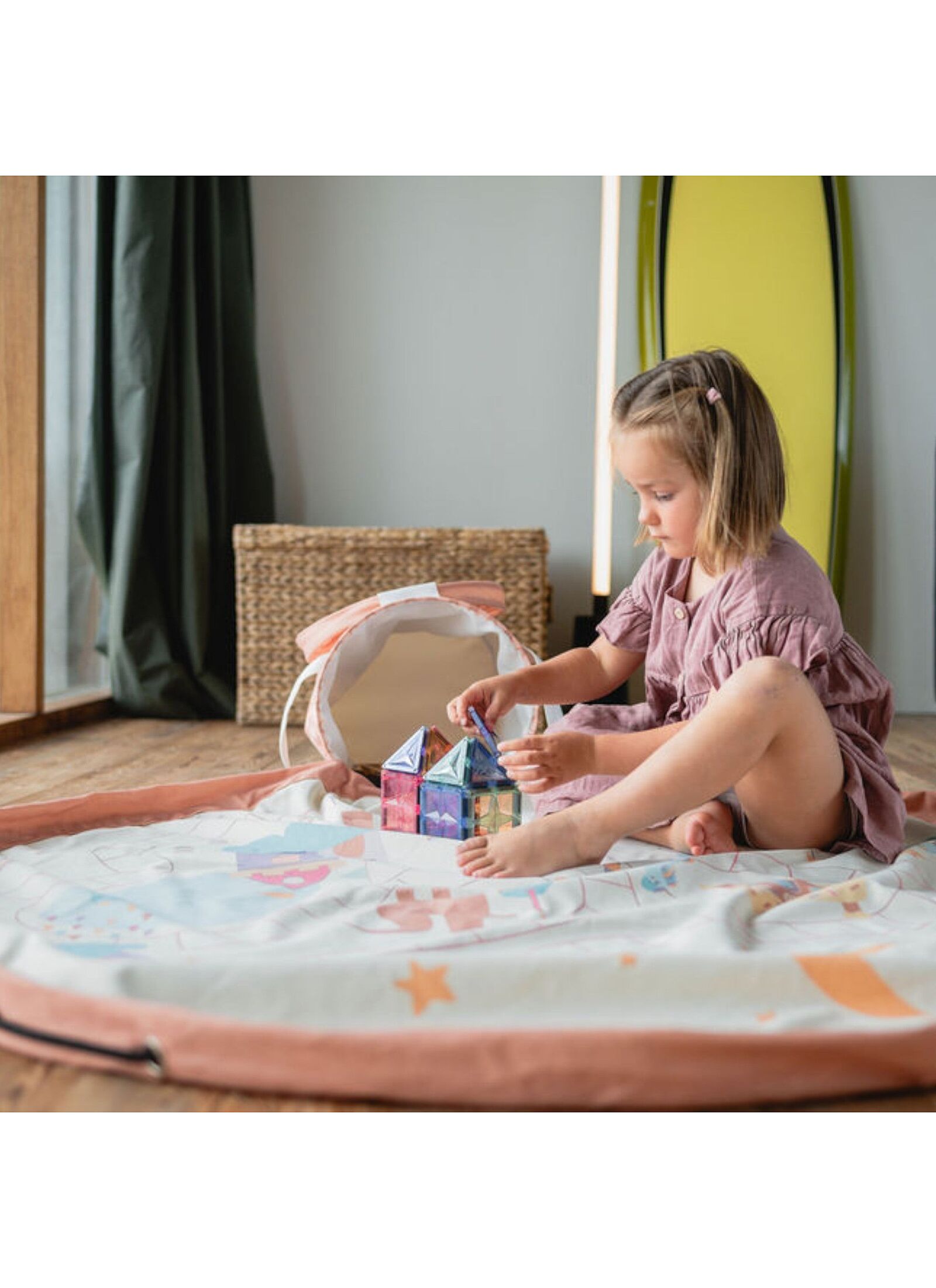 PLAYMAT-STORAGE BASKET PRINCESSES 