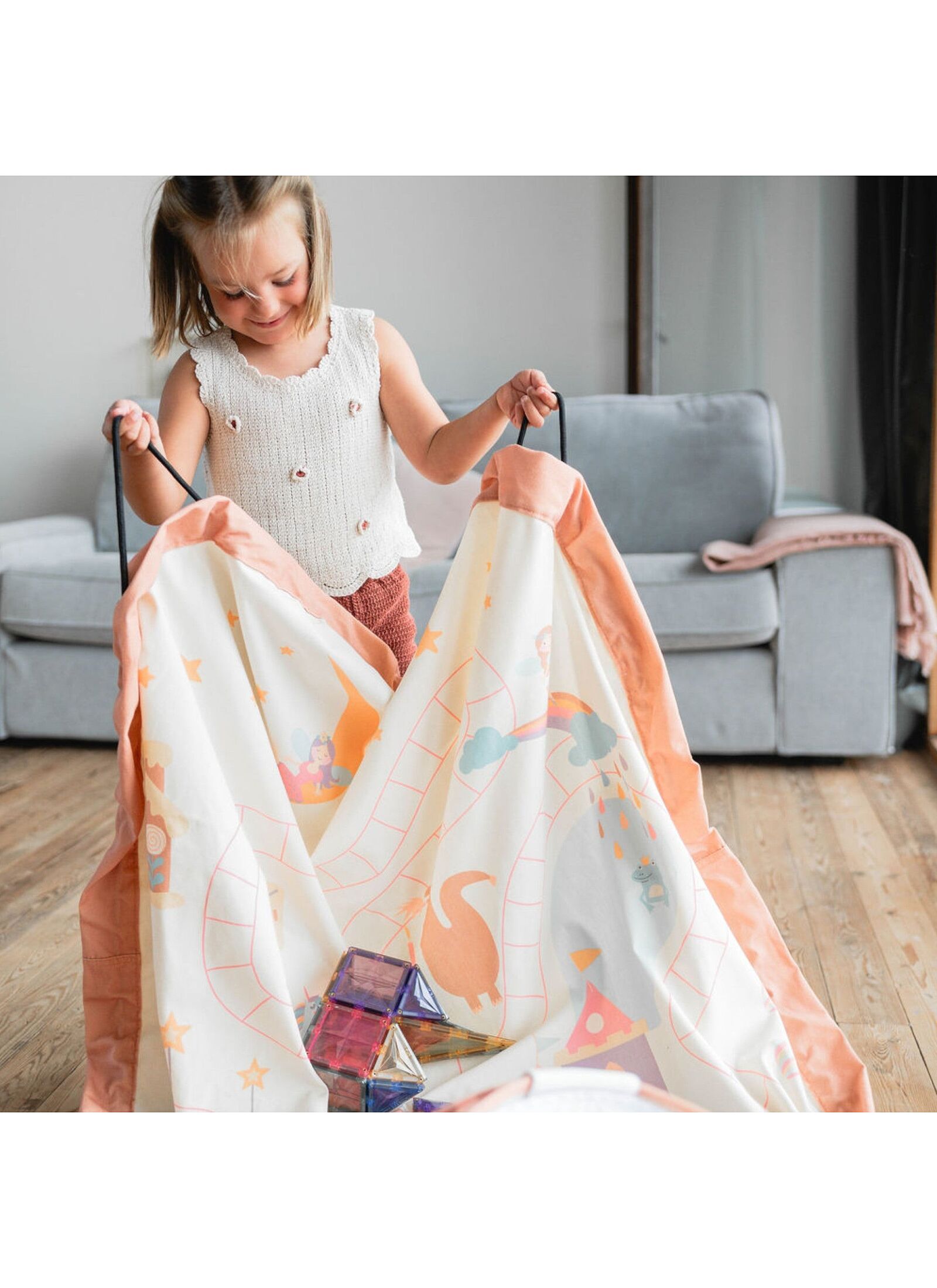 PLAYMAT-STORAGE BASKET PRINCESSES 