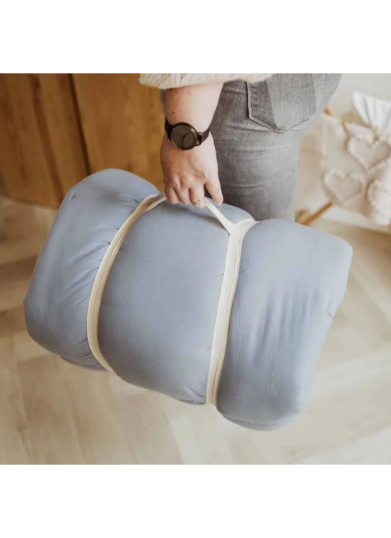 PLAY MAT-BABY NEST BLOOM DUSTY BLUE