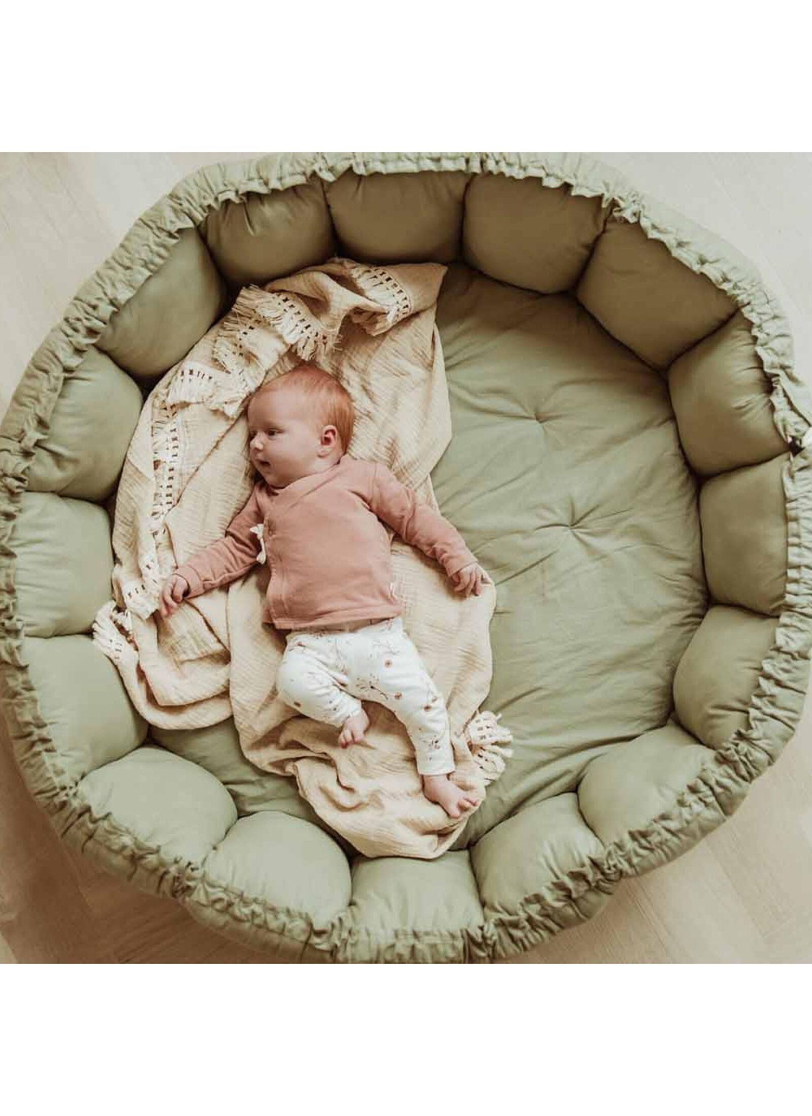 PLAY MAT-BABY NEST BLOOM MEADOW GREEN