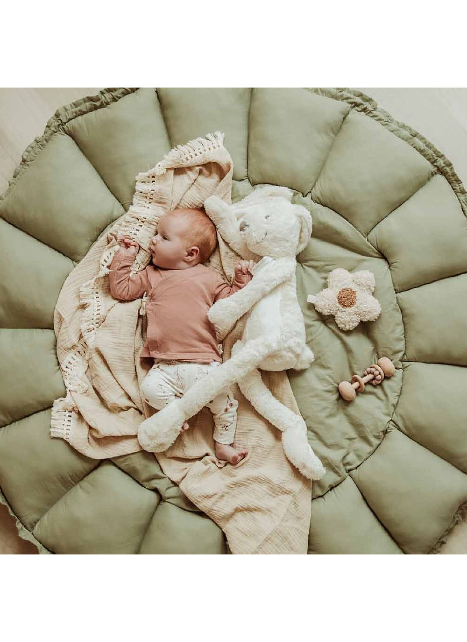 PLAY MAT-BABY NEST BLOOM MEADOW GREEN
