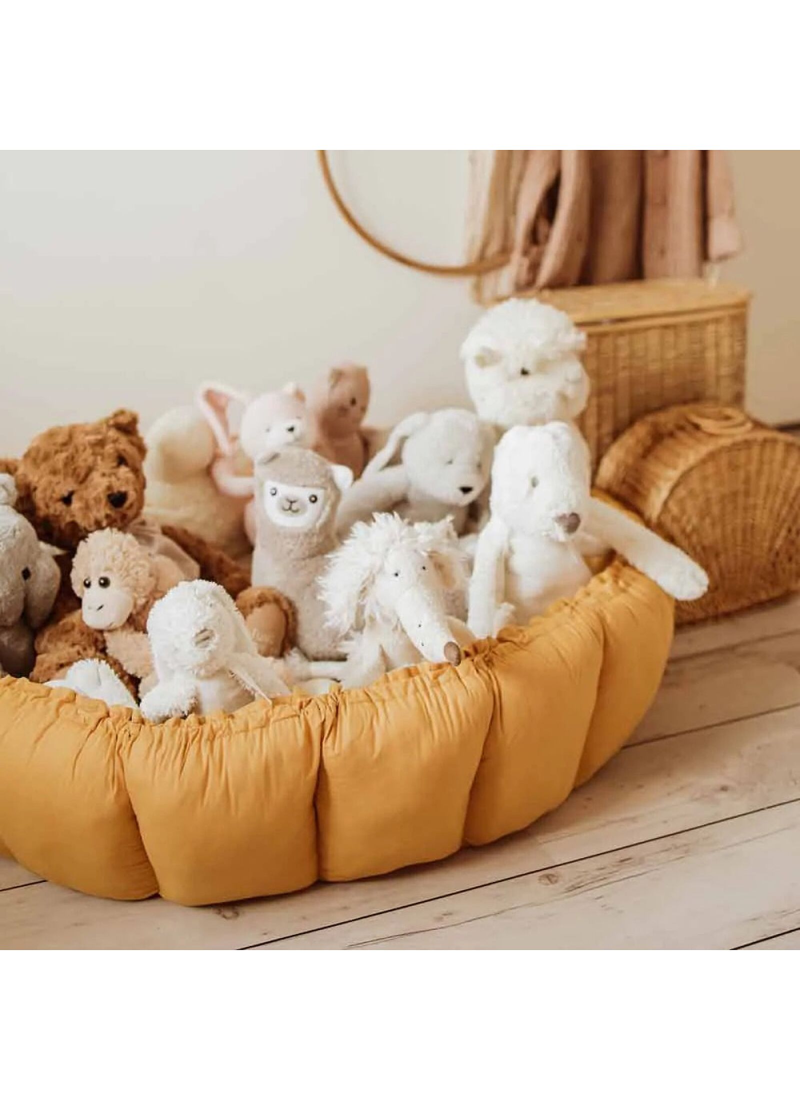 PLAY MAT-BABY NEST BLOOM MUSTARD