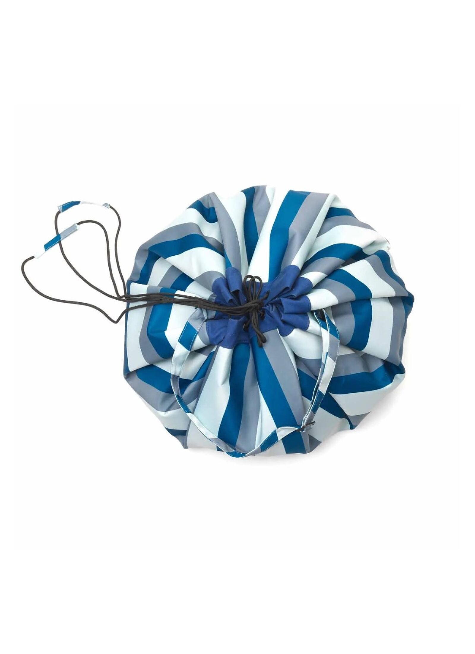 OUTDOOR PLAY MAT-STORAGE BAG BLUE/GREEN STRIPES