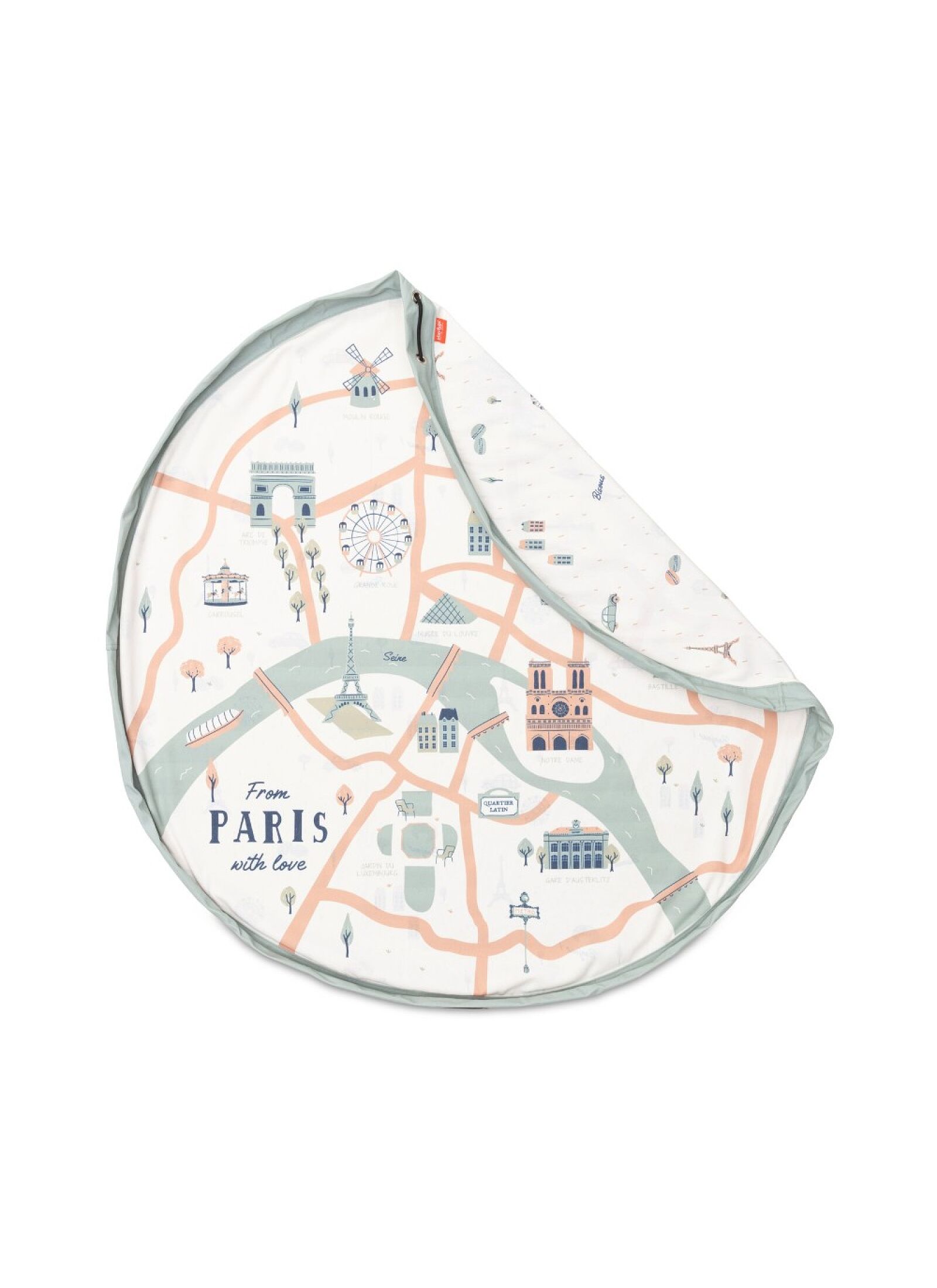 PLAY MAT-STORAGE BAG PARIS MAP