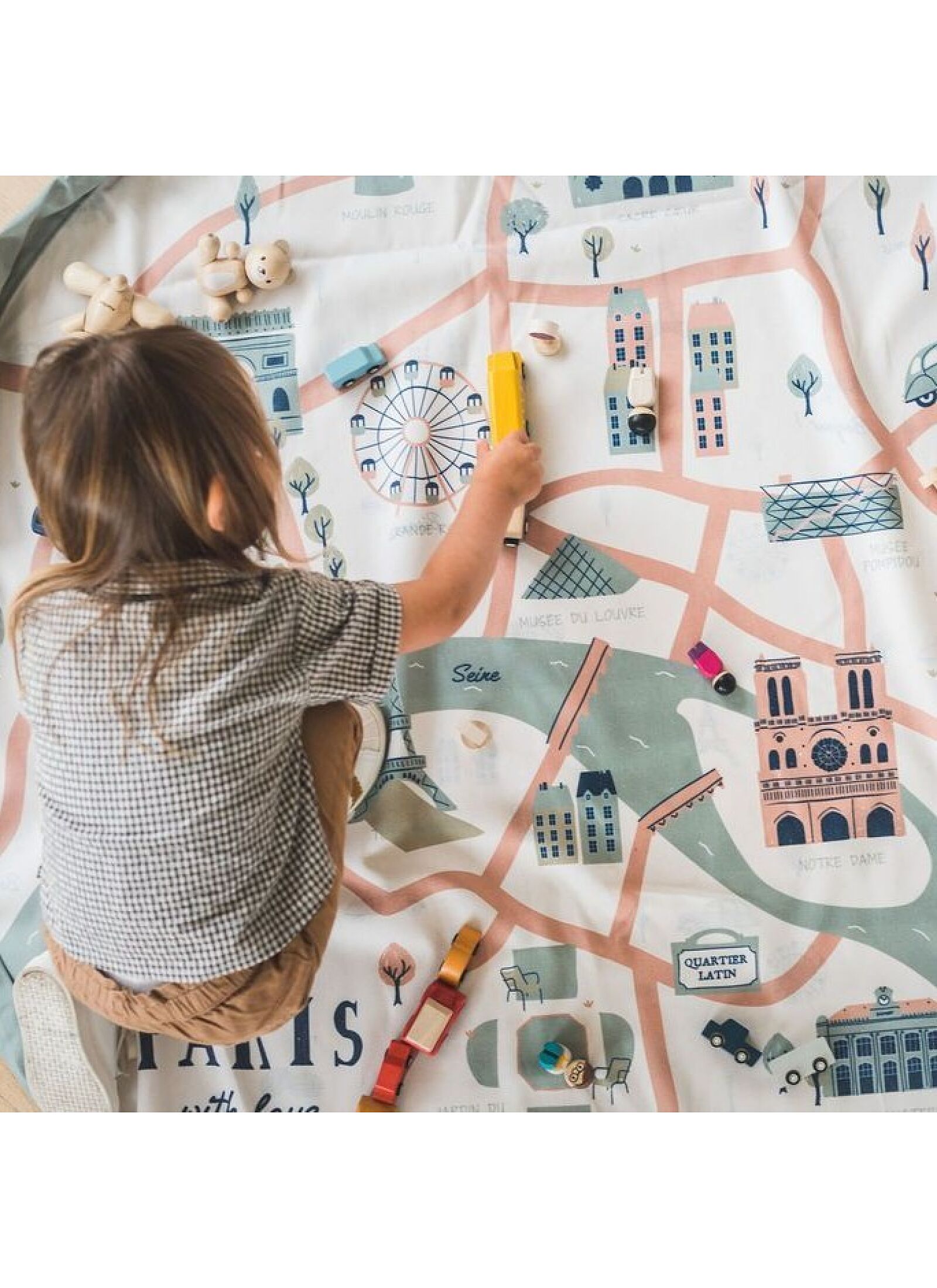 PLAY MAT-STORAGE BAG PARIS MAP
