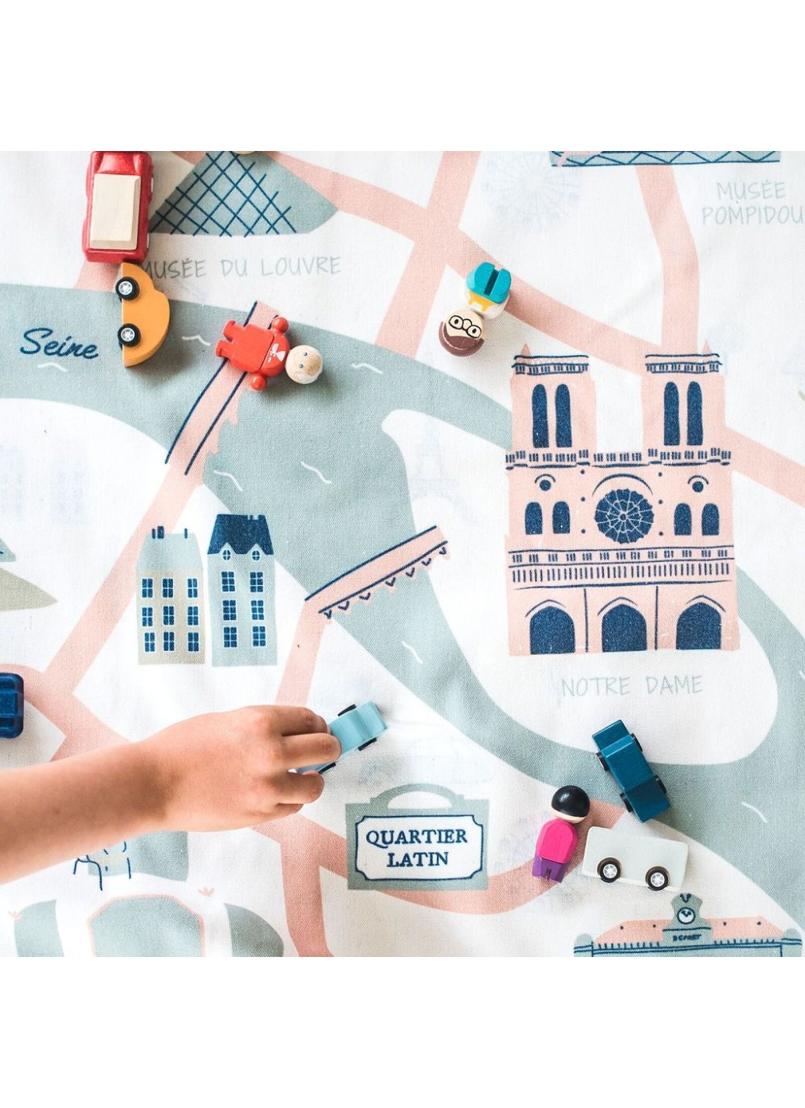 PLAY MAT-STORAGE BAG PARIS MAP
