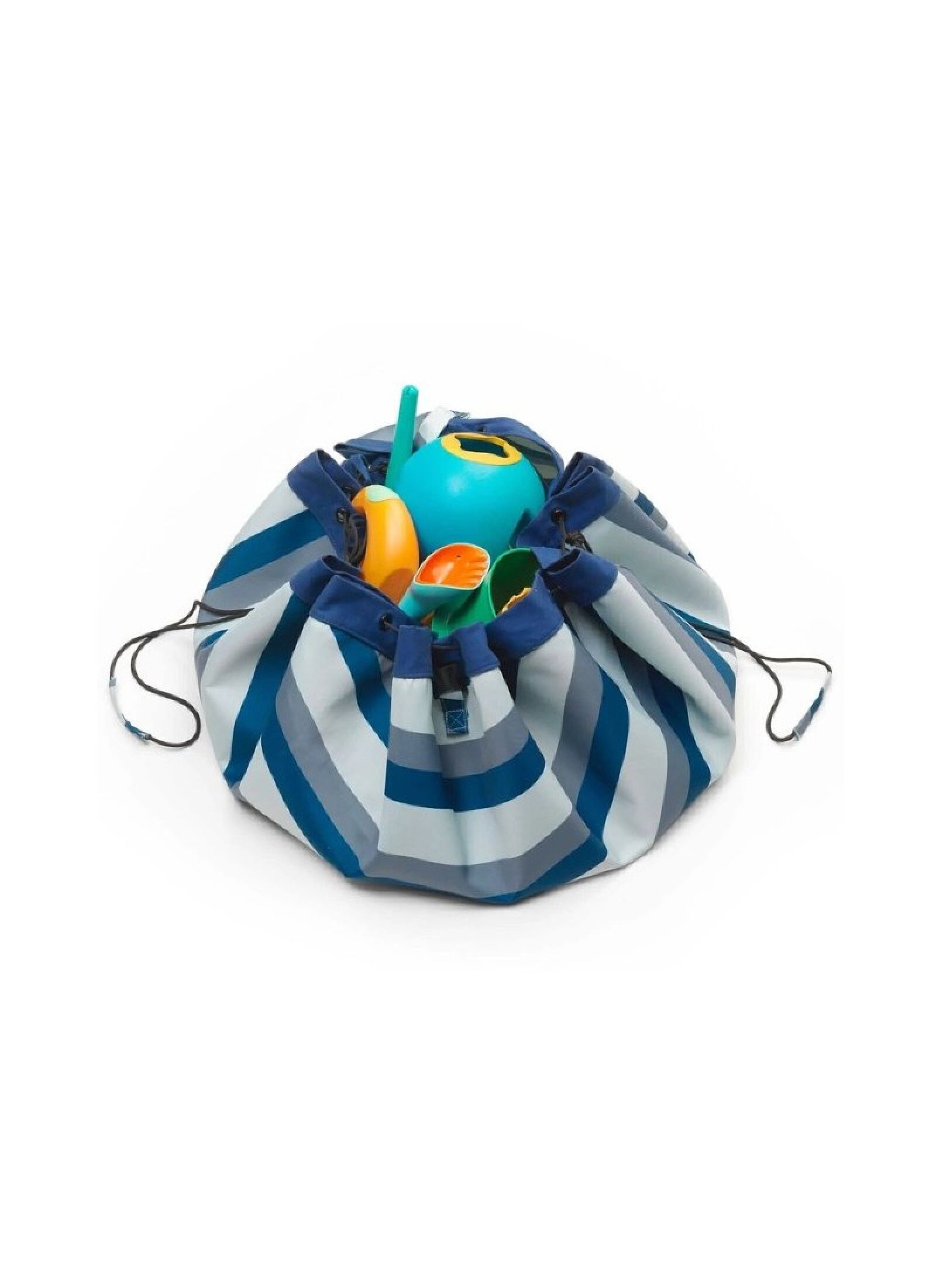 OUTDOOR PLAY MAT-STORAGE BAG BLUE/GREEN STRIPES