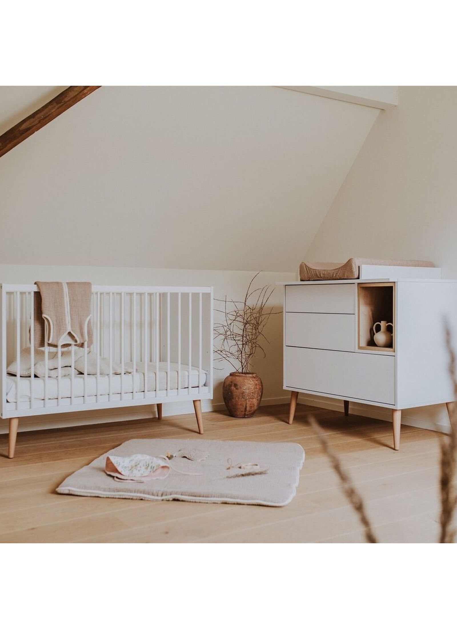 CRIB COCOON ICE WHITE