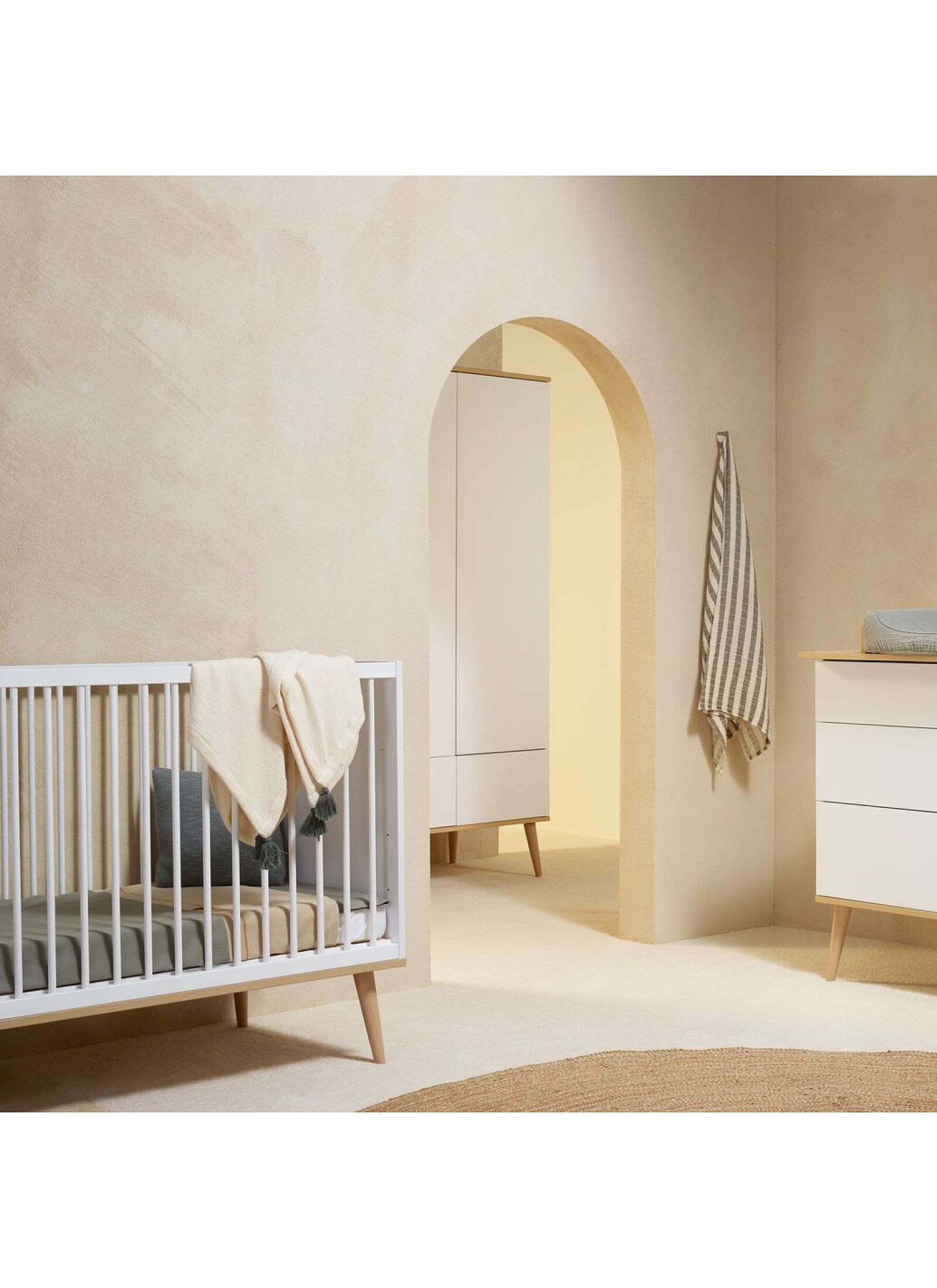 CRIB FLOW WHITE &AMP; OAK